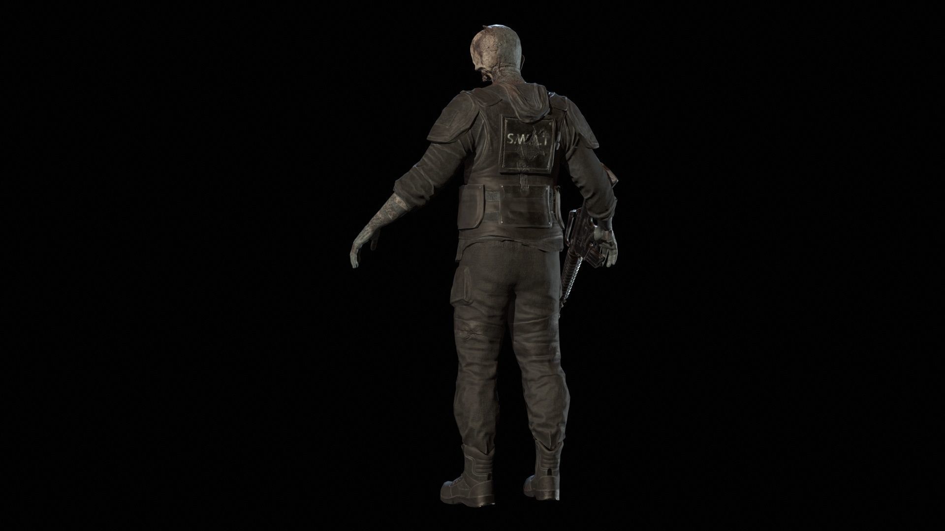 SuperZombie7 Low-poly 3D model_9
