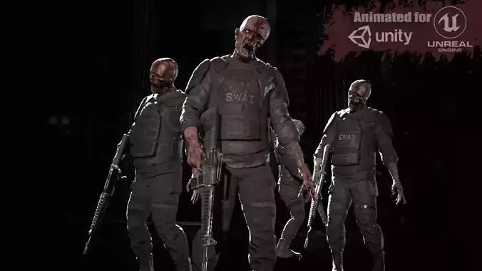SuperZombie7 Low-poly 3D model
