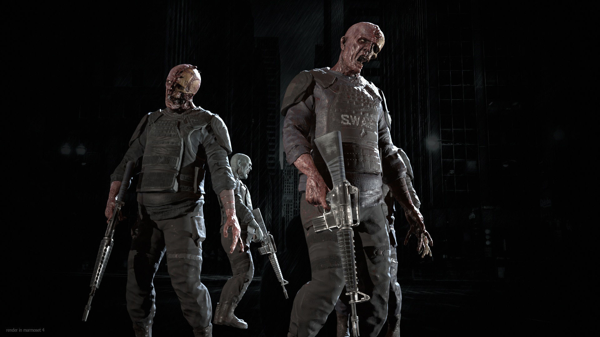 SuperZombie7 Low-poly 3D model_5