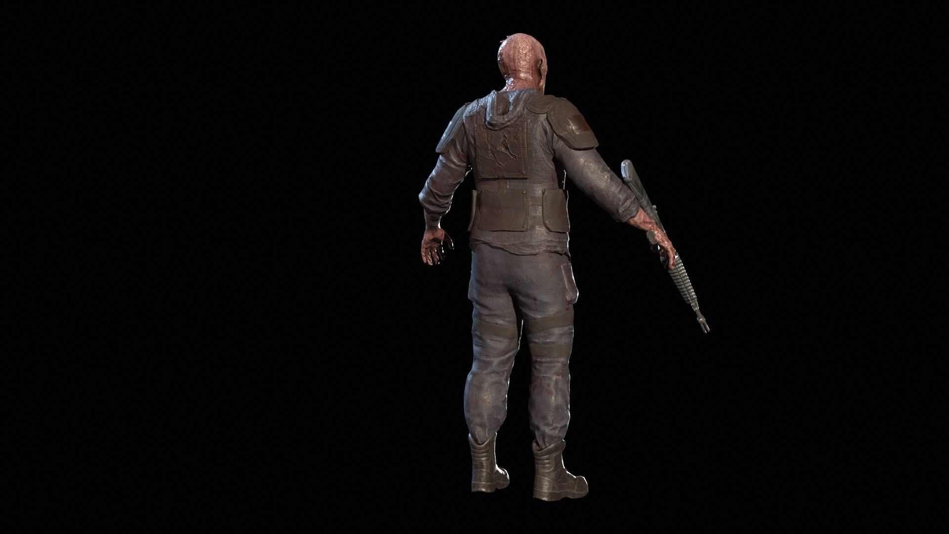 SuperZombie7 Low-poly 3D model_15