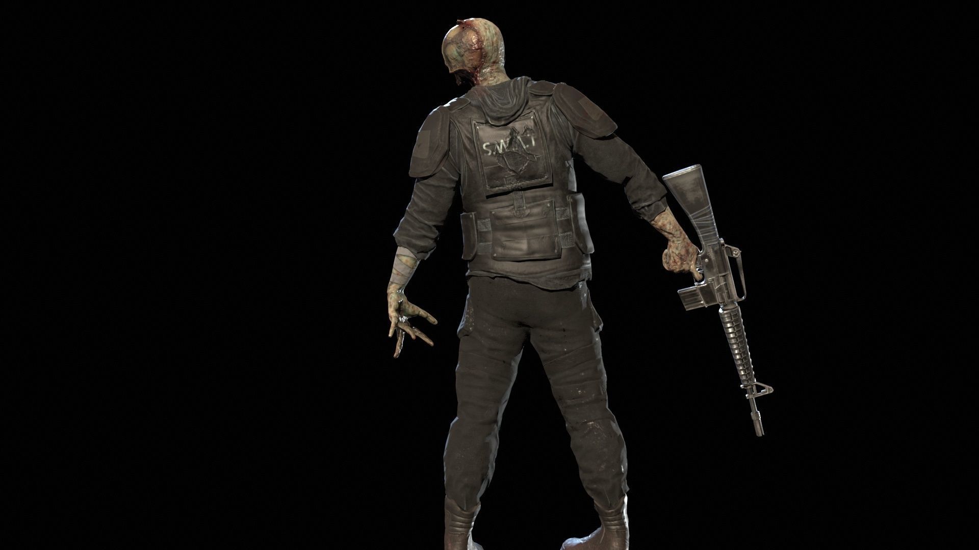 SuperZombie7 Low-poly 3D model_35