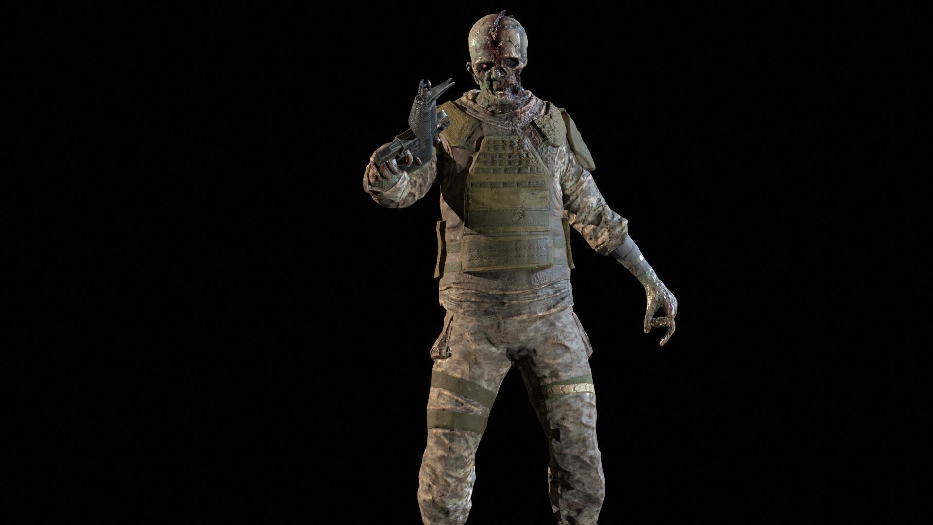 SuperZombie7 Low-poly 3D model_34