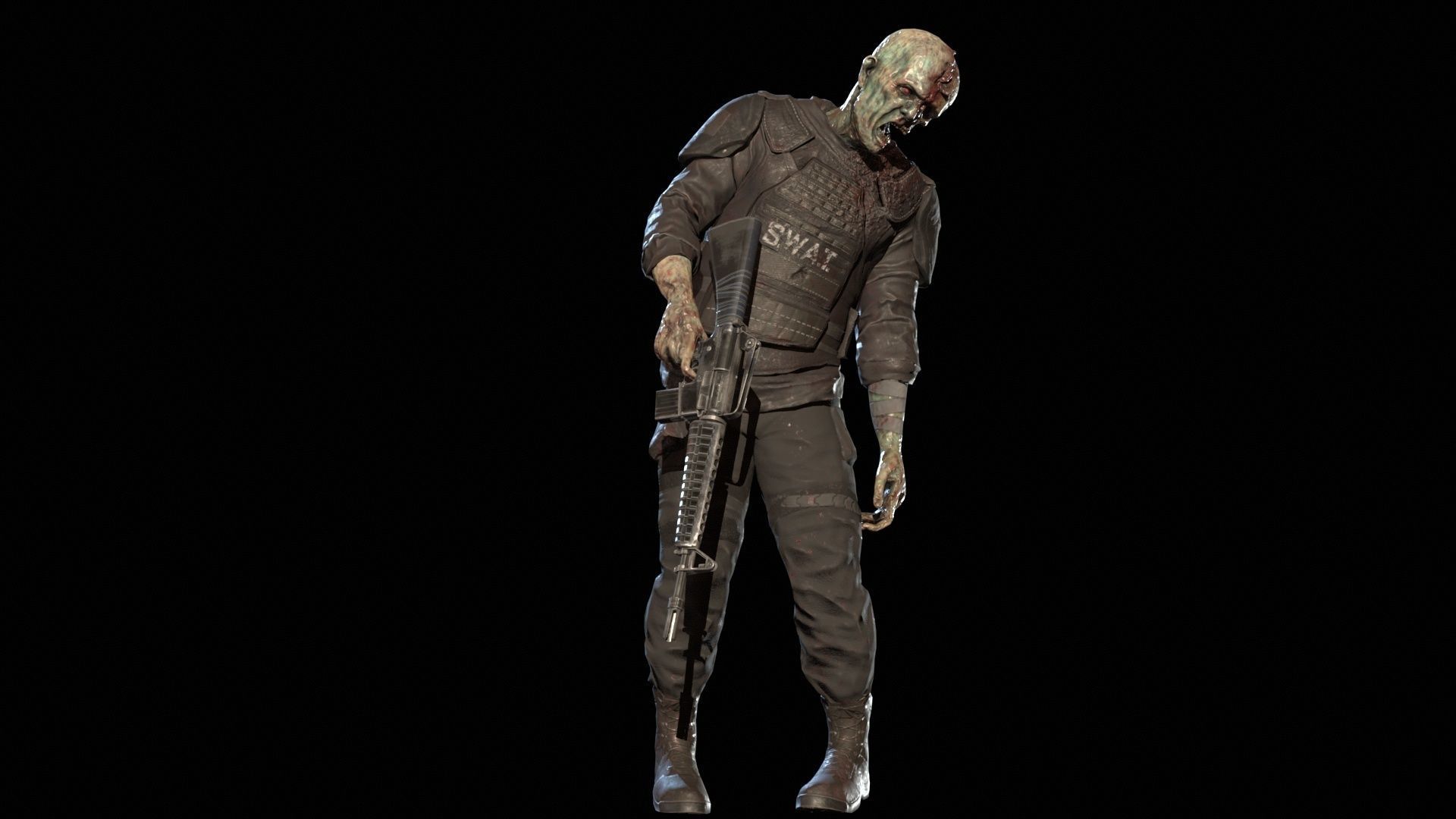 SuperZombie7 Low-poly 3D model_23