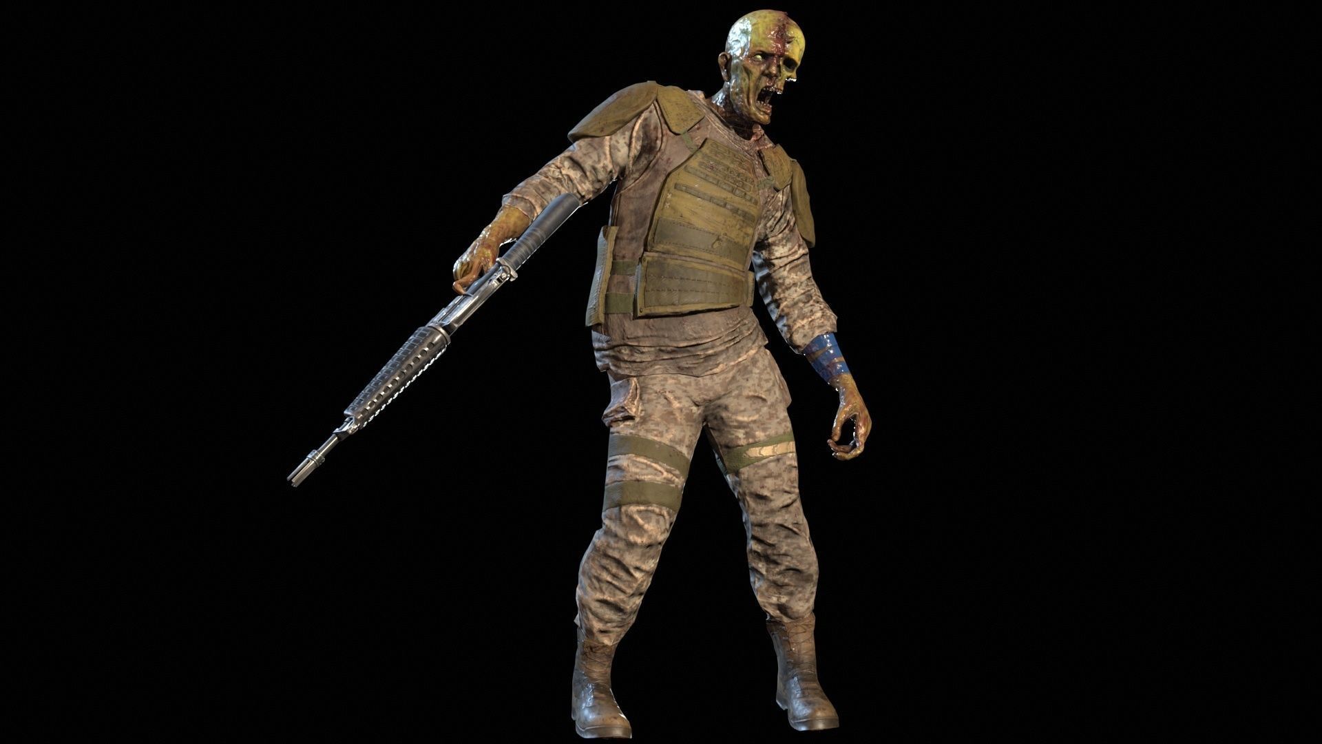 SuperZombie7 Low-poly 3D model_25