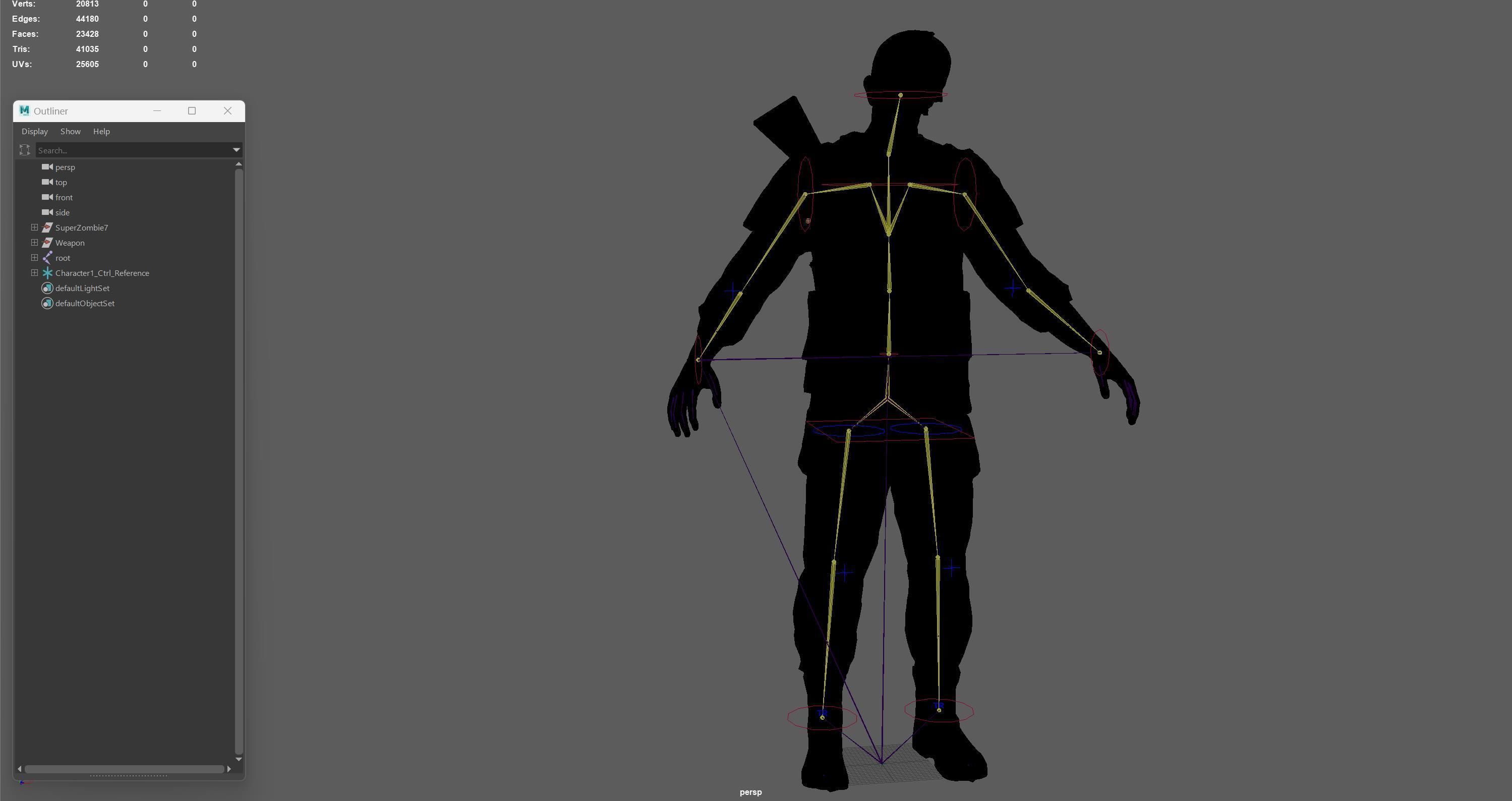 SuperZombie7 Low-poly 3D model_37