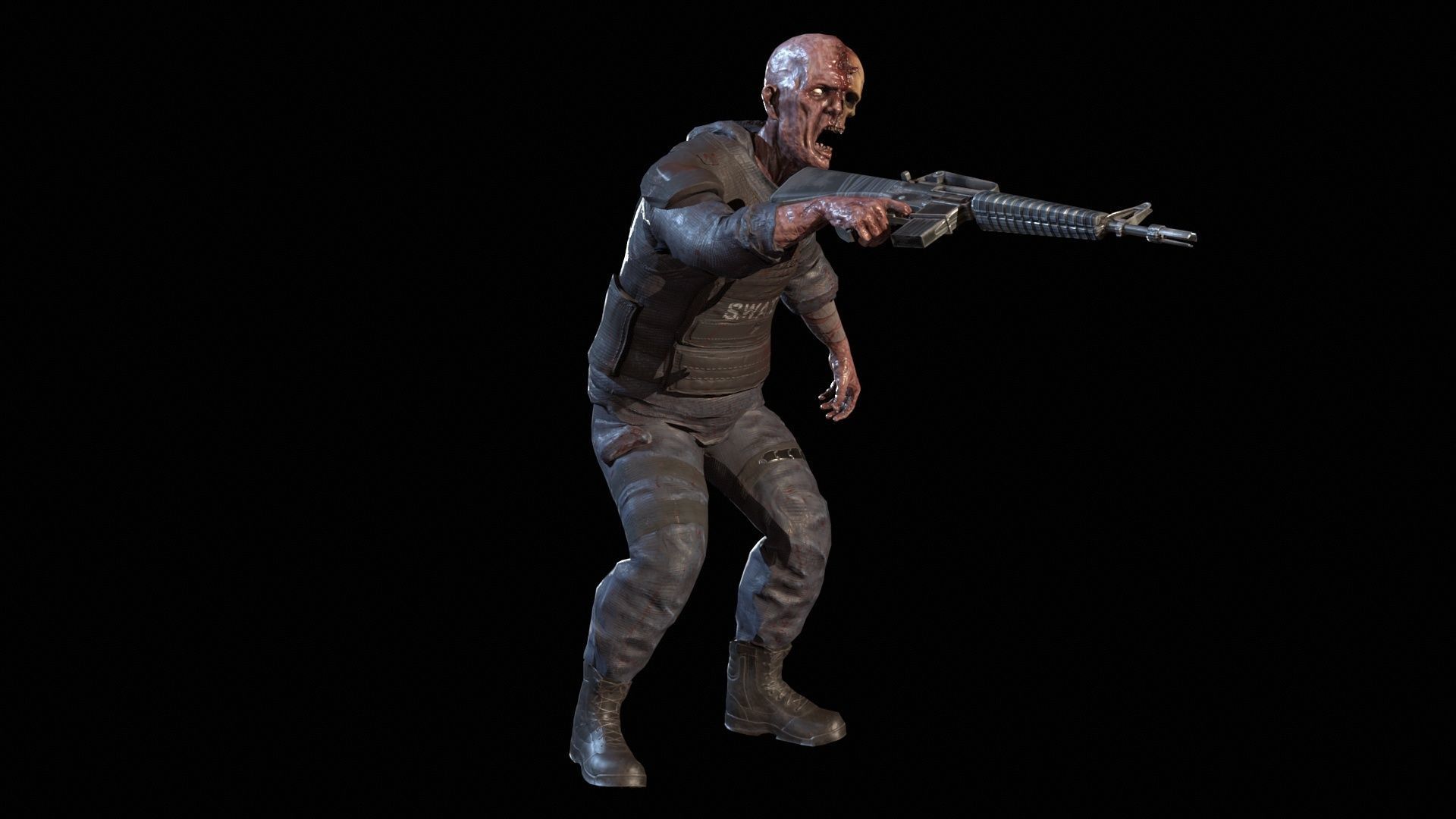 SuperZombie7 Low-poly 3D model_18