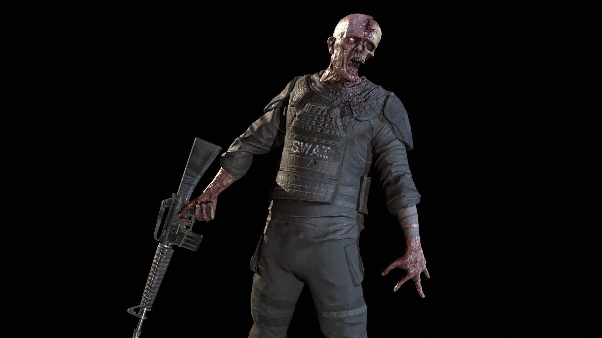 SuperZombie7 Low-poly 3D model_28