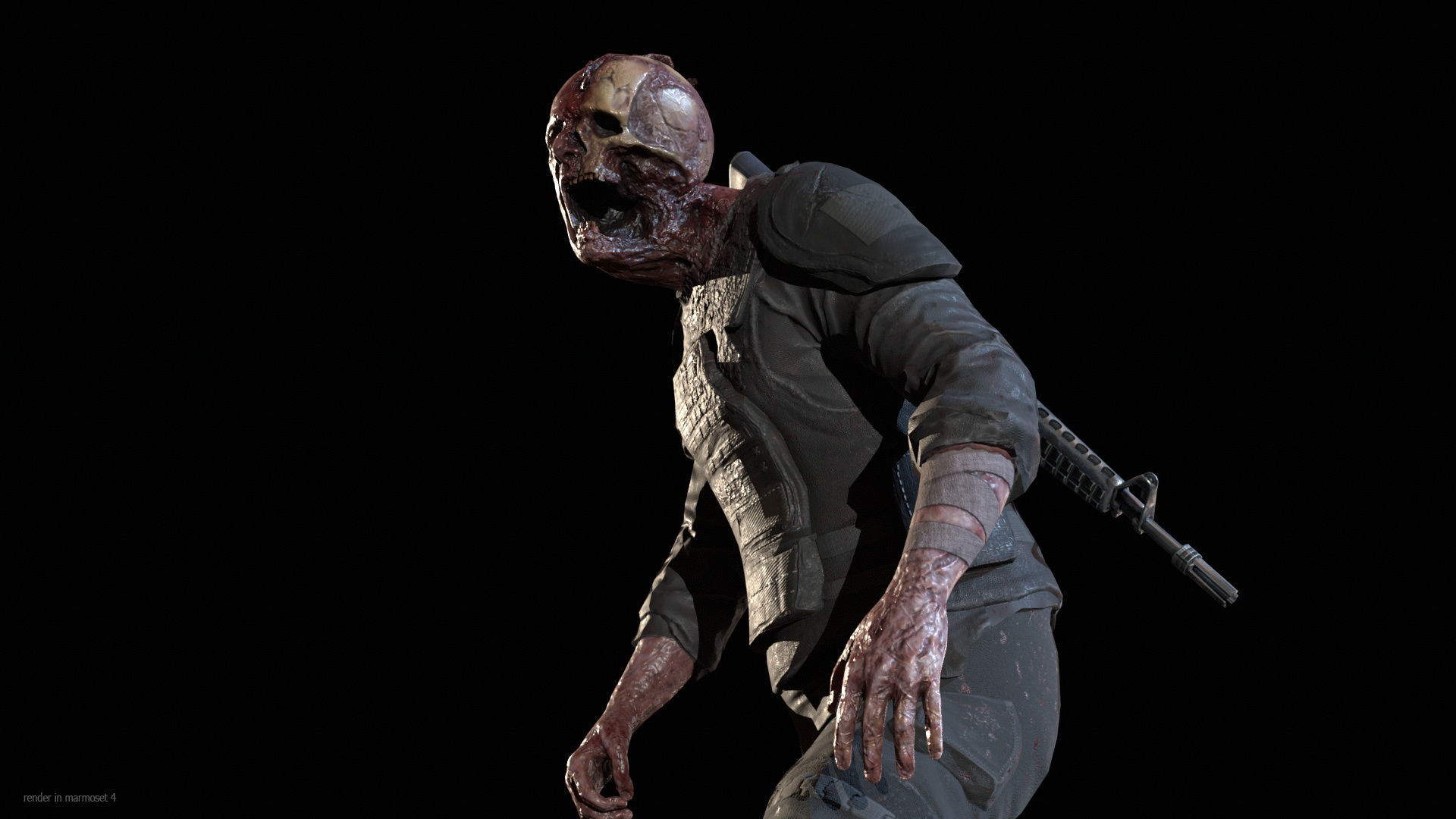 SuperZombie7 Low-poly 3D model_4