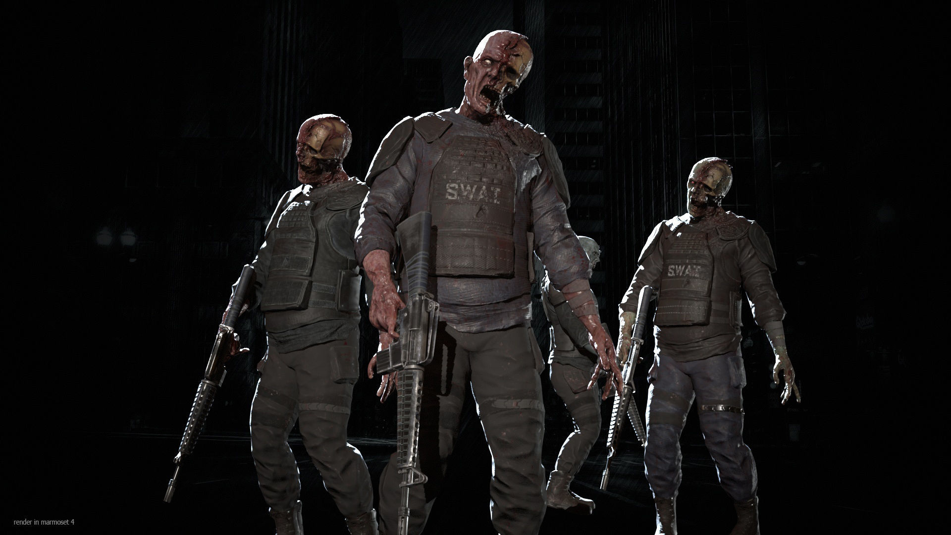 SuperZombie7 Low-poly 3D model_2