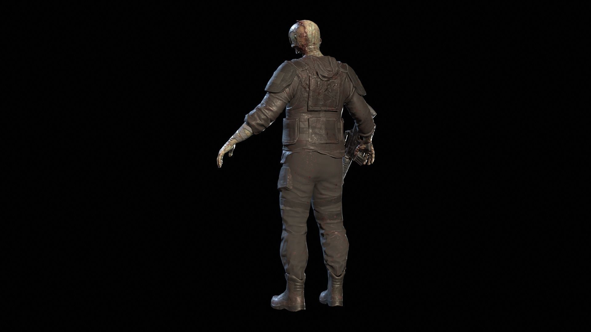 SuperZombie7 Low-poly 3D model_13