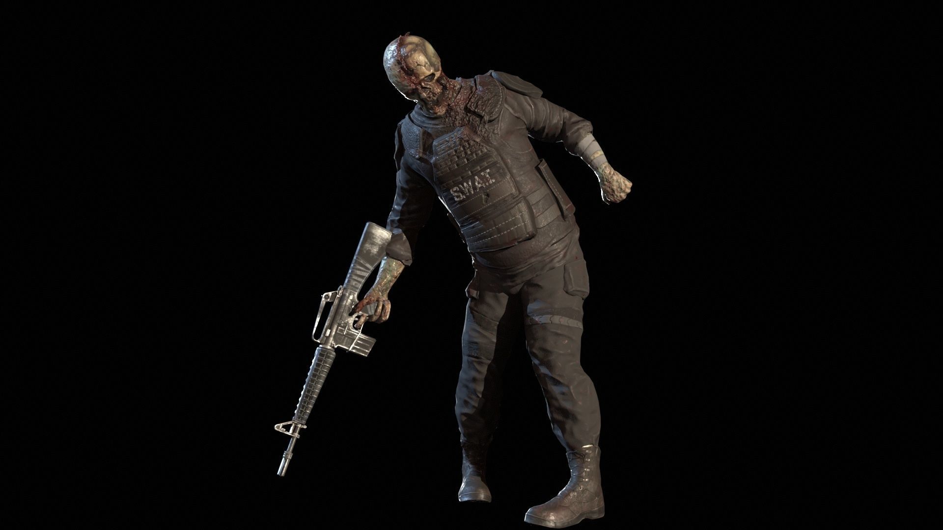 SuperZombie7 Low-poly 3D model_24