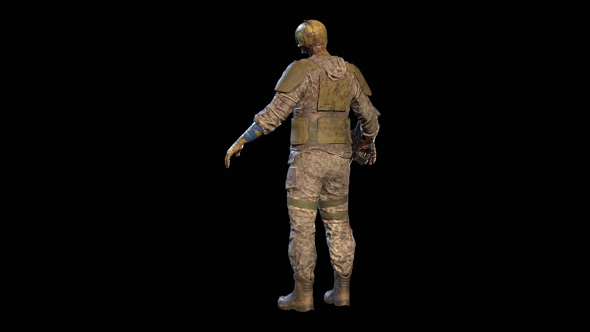 SuperZombie7 Low-poly 3D model_16