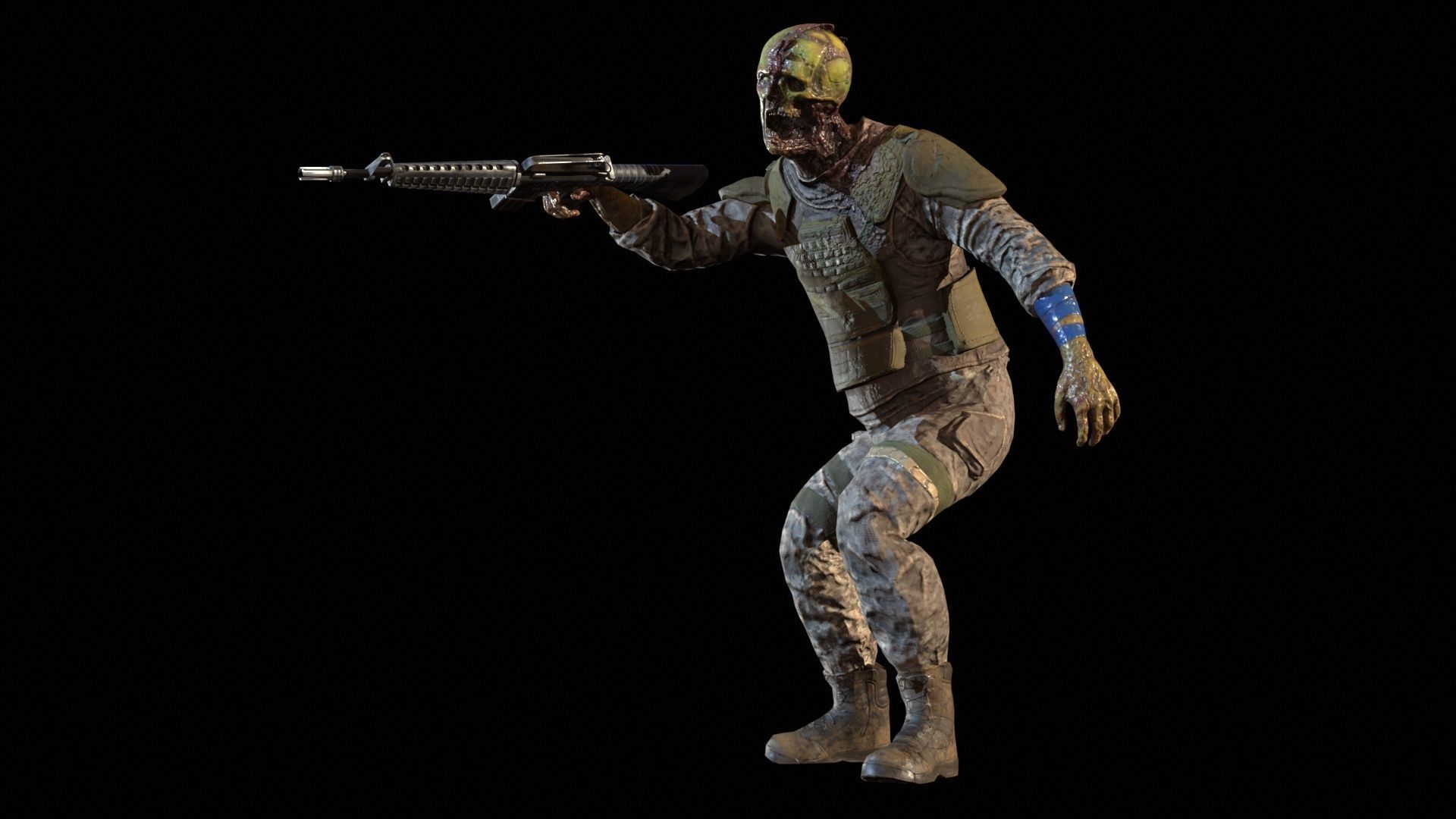 SuperZombie7 Low-poly 3D model_27