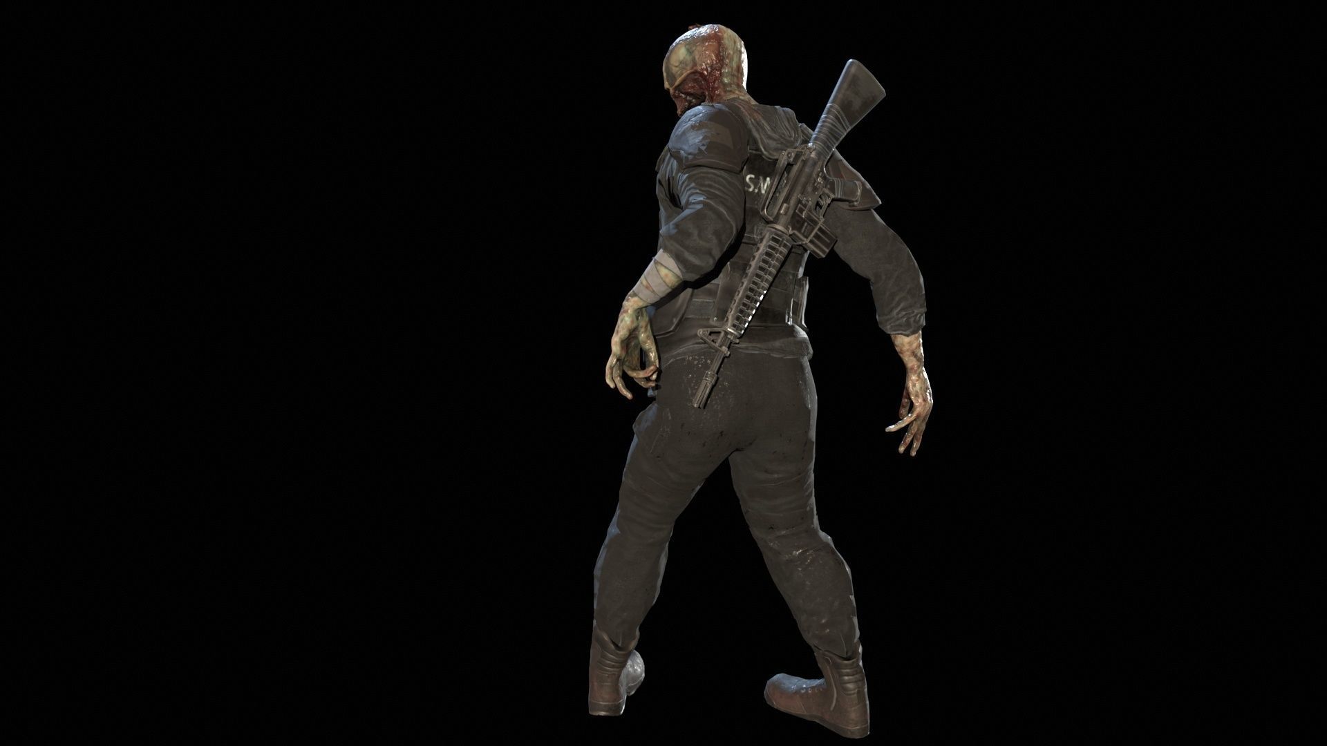 SuperZombie7 Low-poly 3D model_36