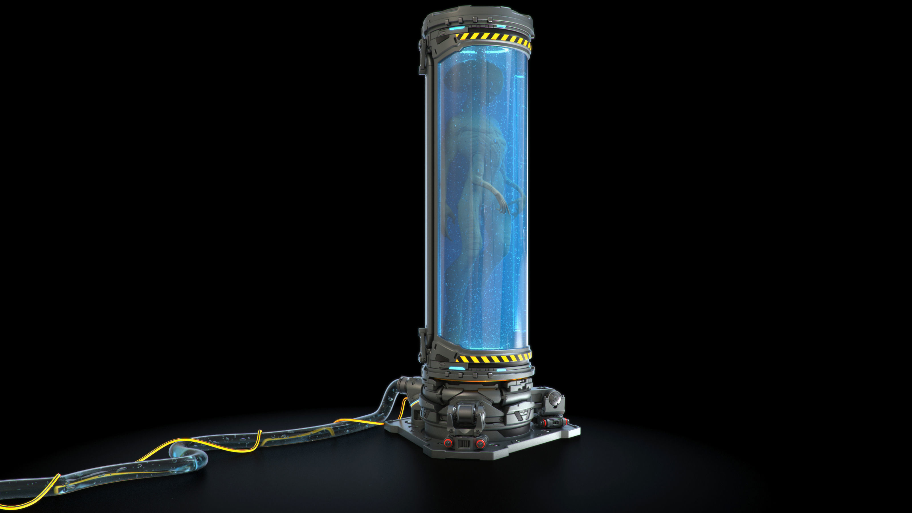 Cryo capsules set 3D model_5