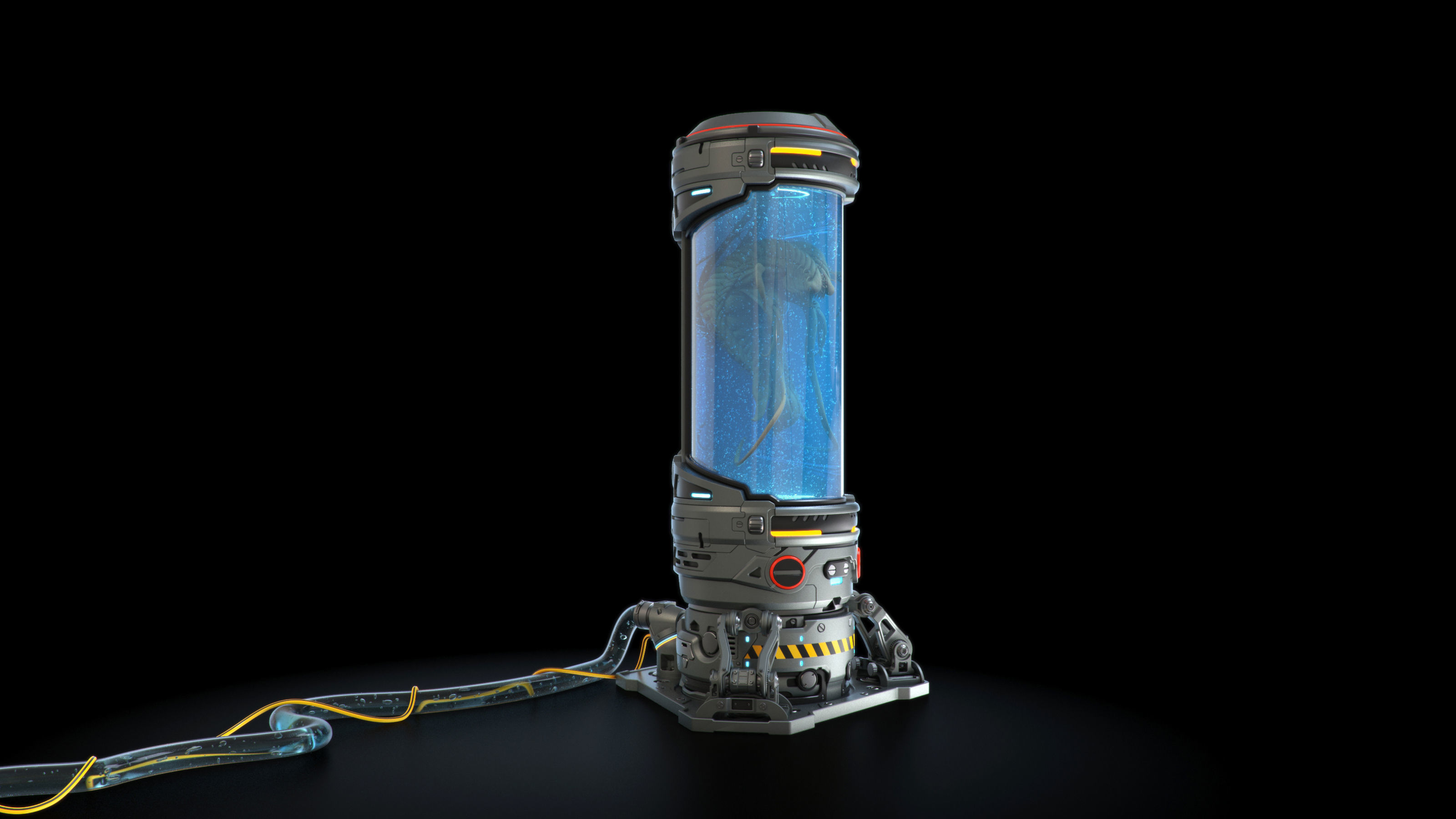 Cryo capsules set 3D model_4