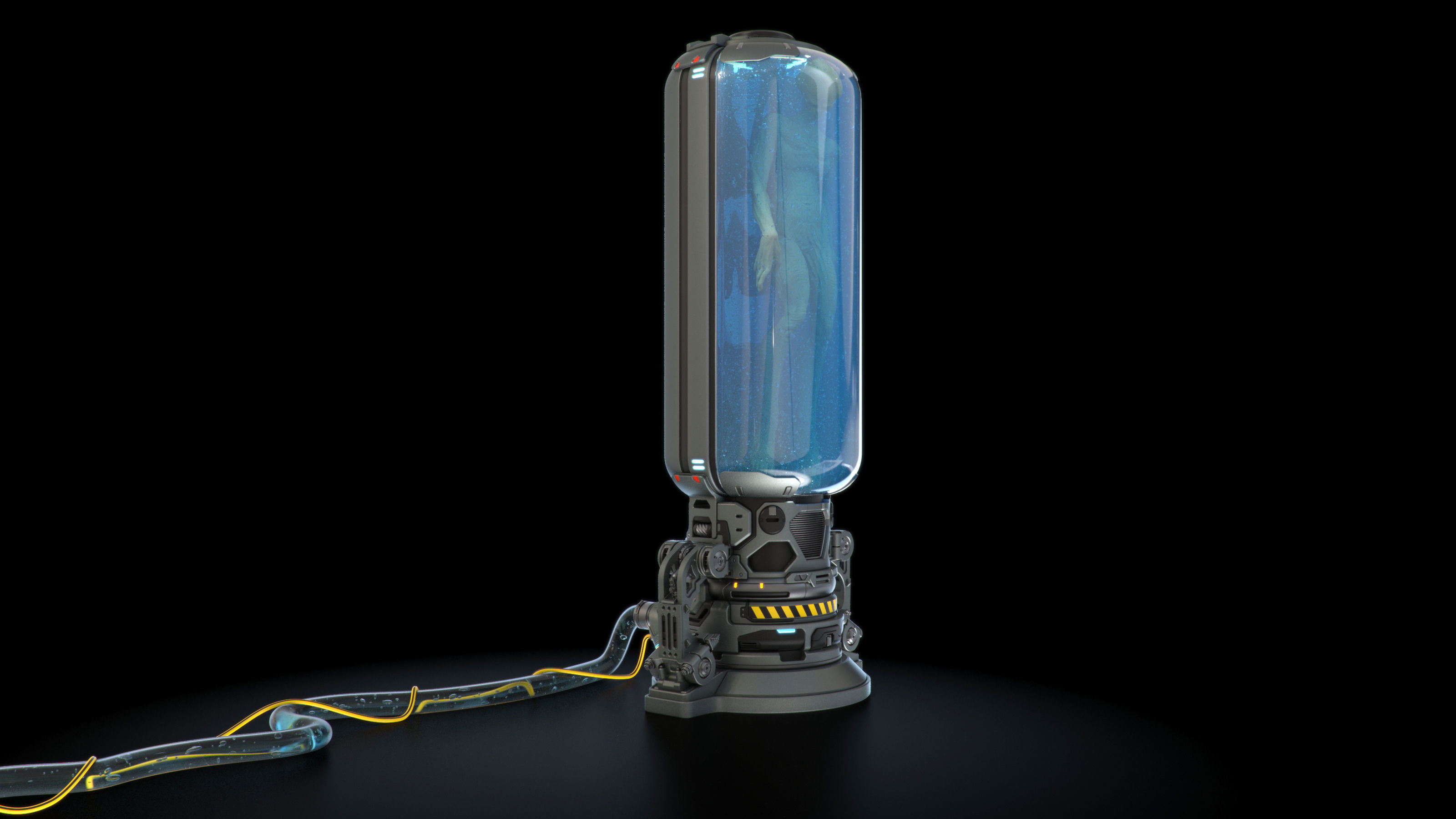 Cryo capsules set 3D model_2