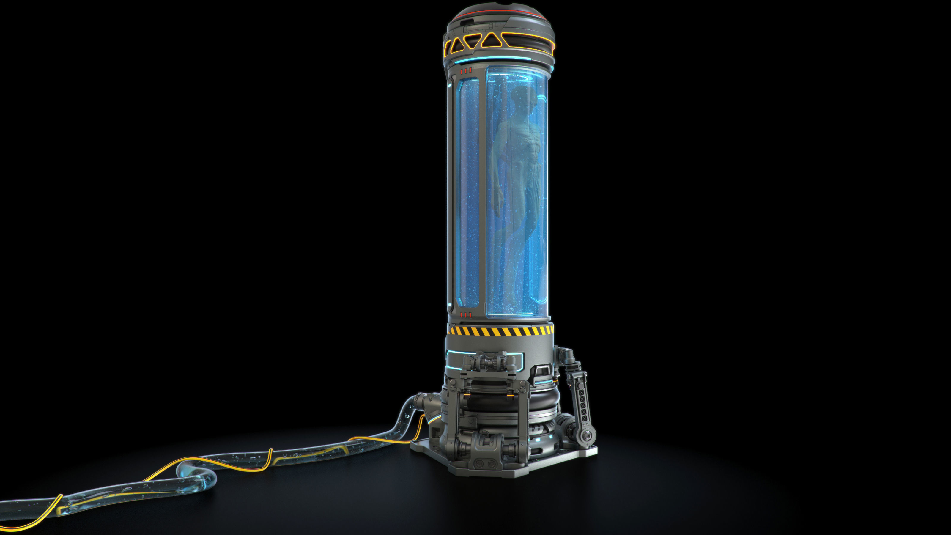 Cryo capsules set 3D model_7