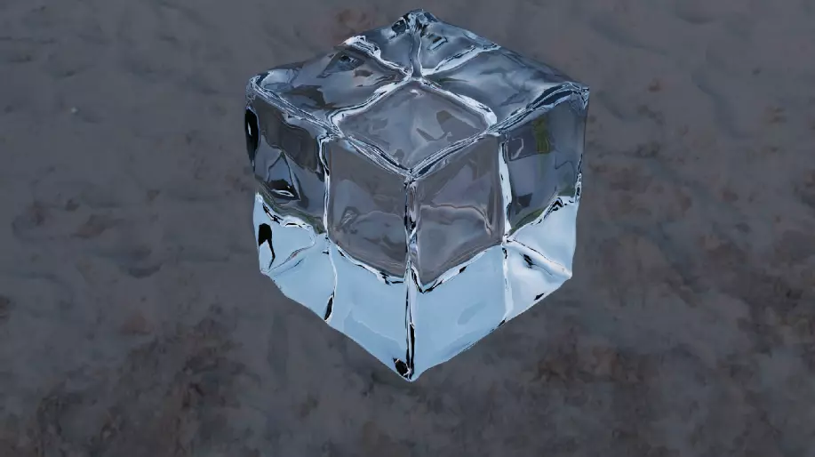 Ice cube 3D model_0