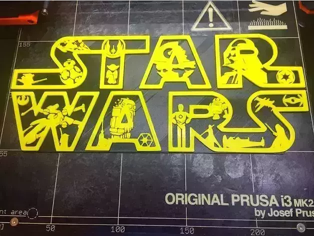 Star Wars Logo Mural 3D print model