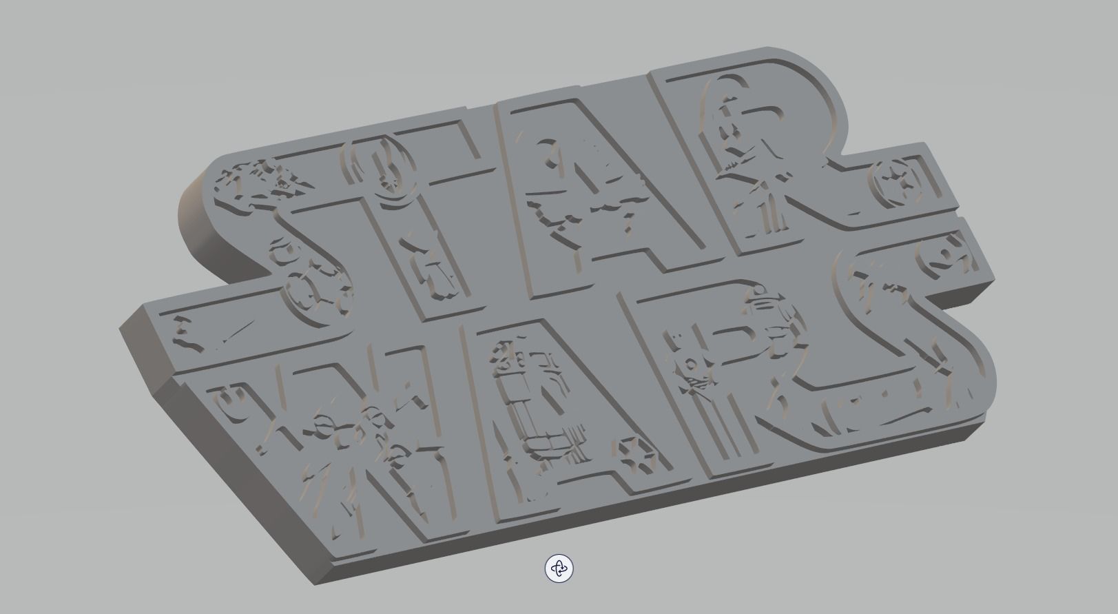 Star Wars Logo Mural 3D print model_3