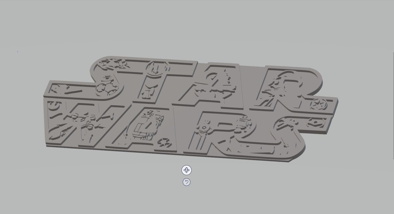Star Wars Logo Mural 3D print model_1