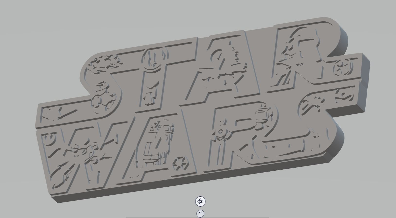 Star Wars Logo Mural 3D print model_4