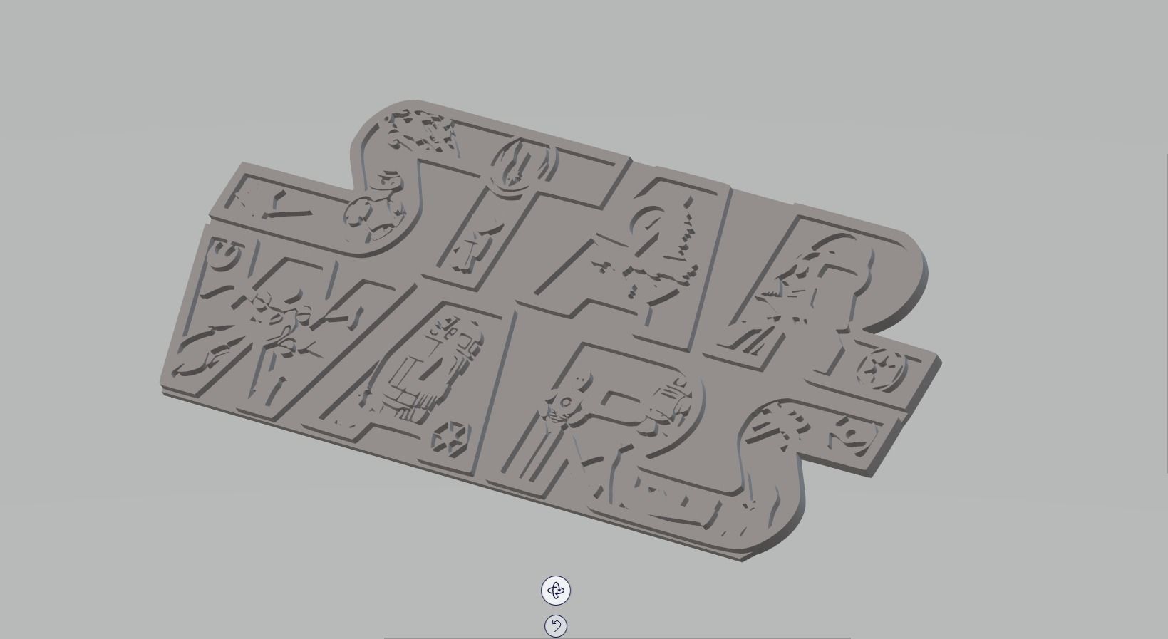 Star Wars Logo Mural 3D print model_2
