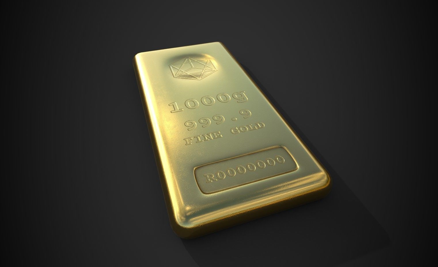 Gold Bars Bundle Low-poly 3D model_6