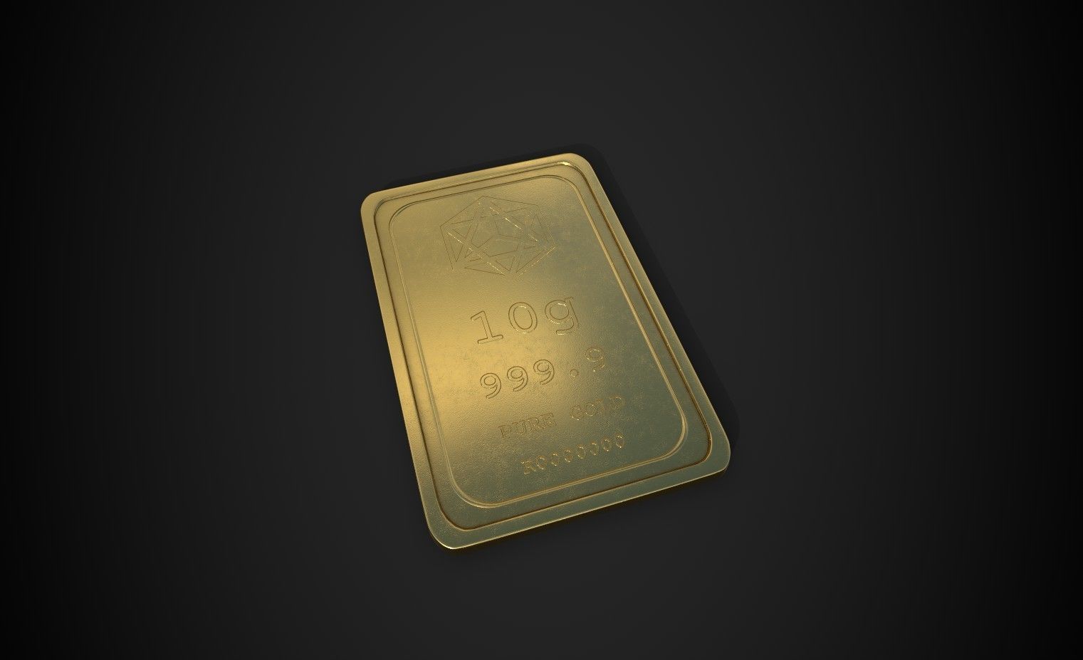Gold Bars Bundle Low-poly 3D model_8