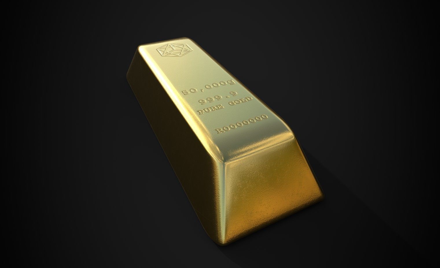 Gold Bars Bundle Low-poly 3D model_7