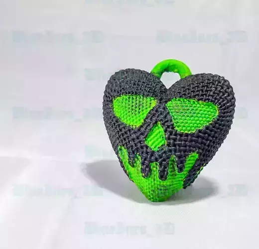 KNITTING POISON HEART KEYCHAIN 3D print model