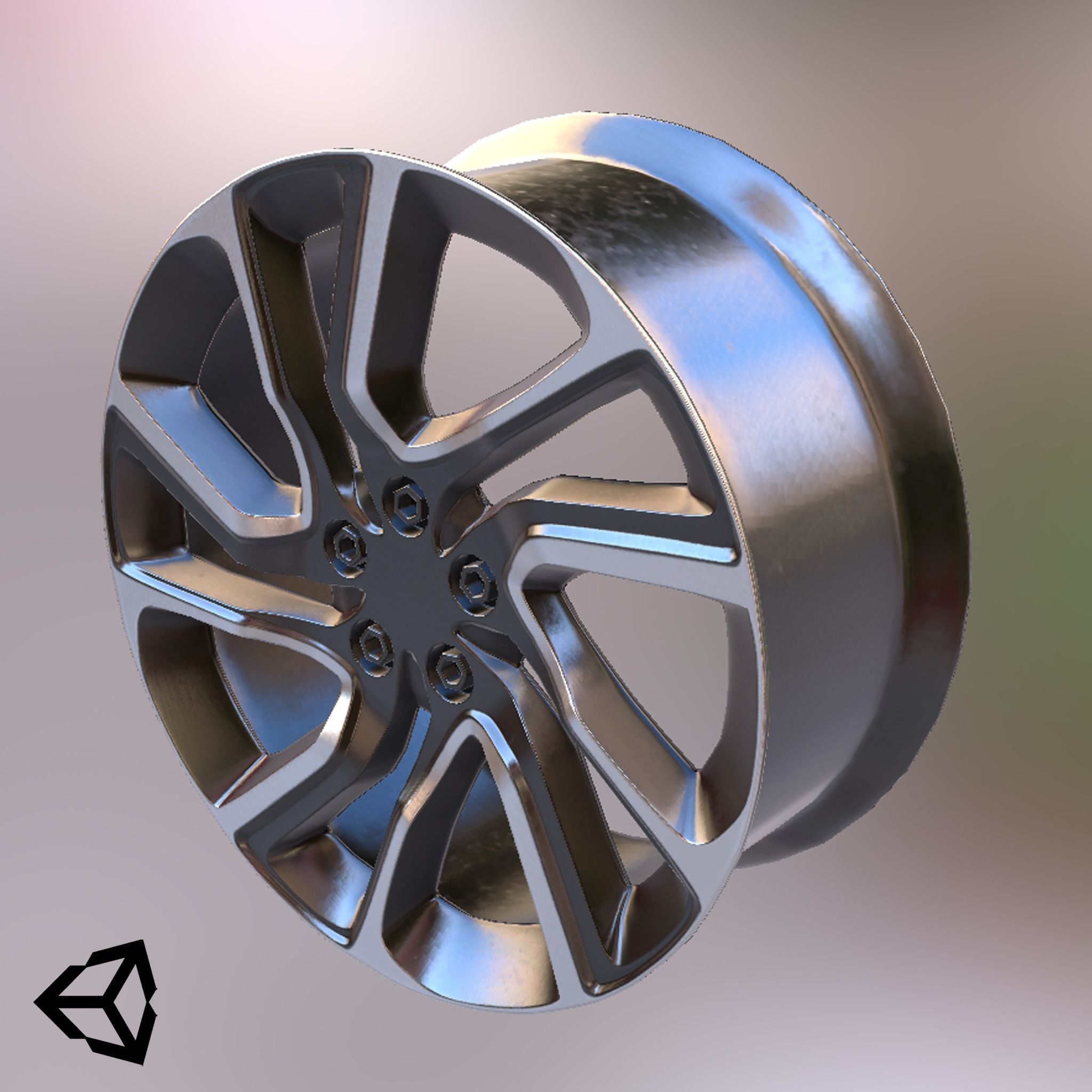 Sport Car Rim 3 Game-Ready 3D Model Low-poly 3D model_20