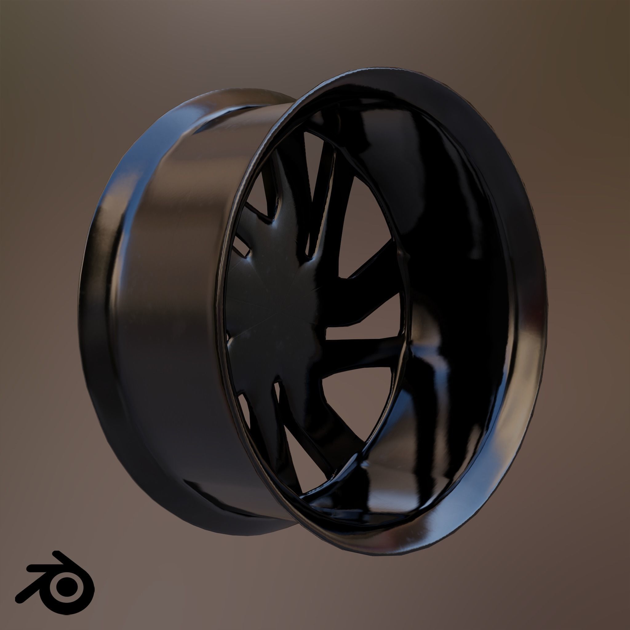 Sport Car Rim 3 Game-Ready 3D Model Low-poly 3D model_5