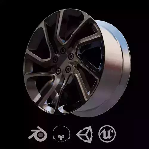 Sport Car Rim 3 Game-Ready 3D Model