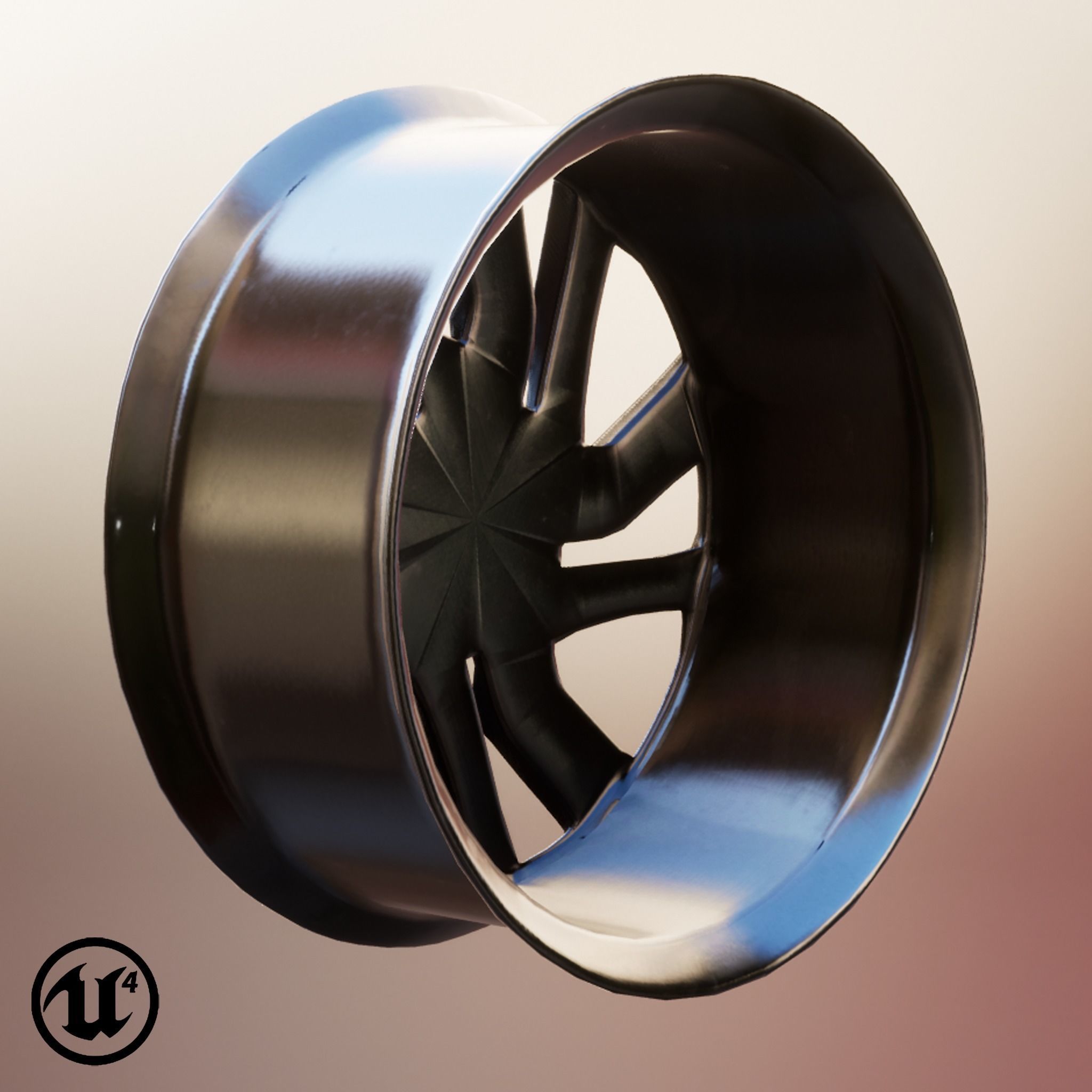 Sport Car Rim 3 Game-Ready 3D Model Low-poly 3D model_18