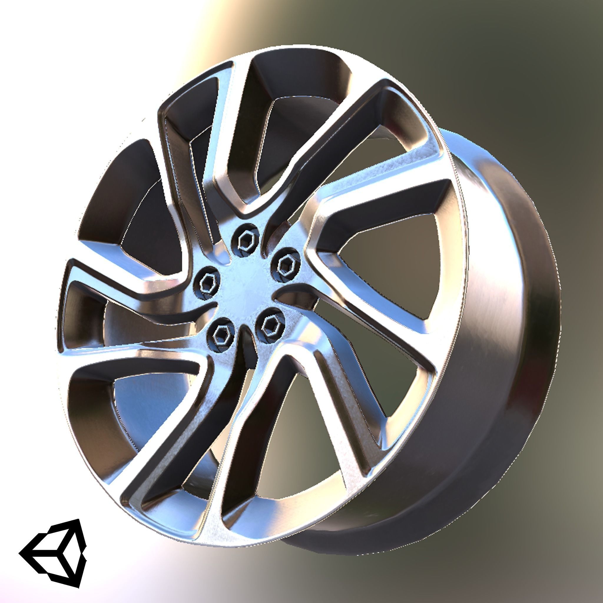 Sport Car Rim 3 Game-Ready 3D Model Low-poly 3D model_19