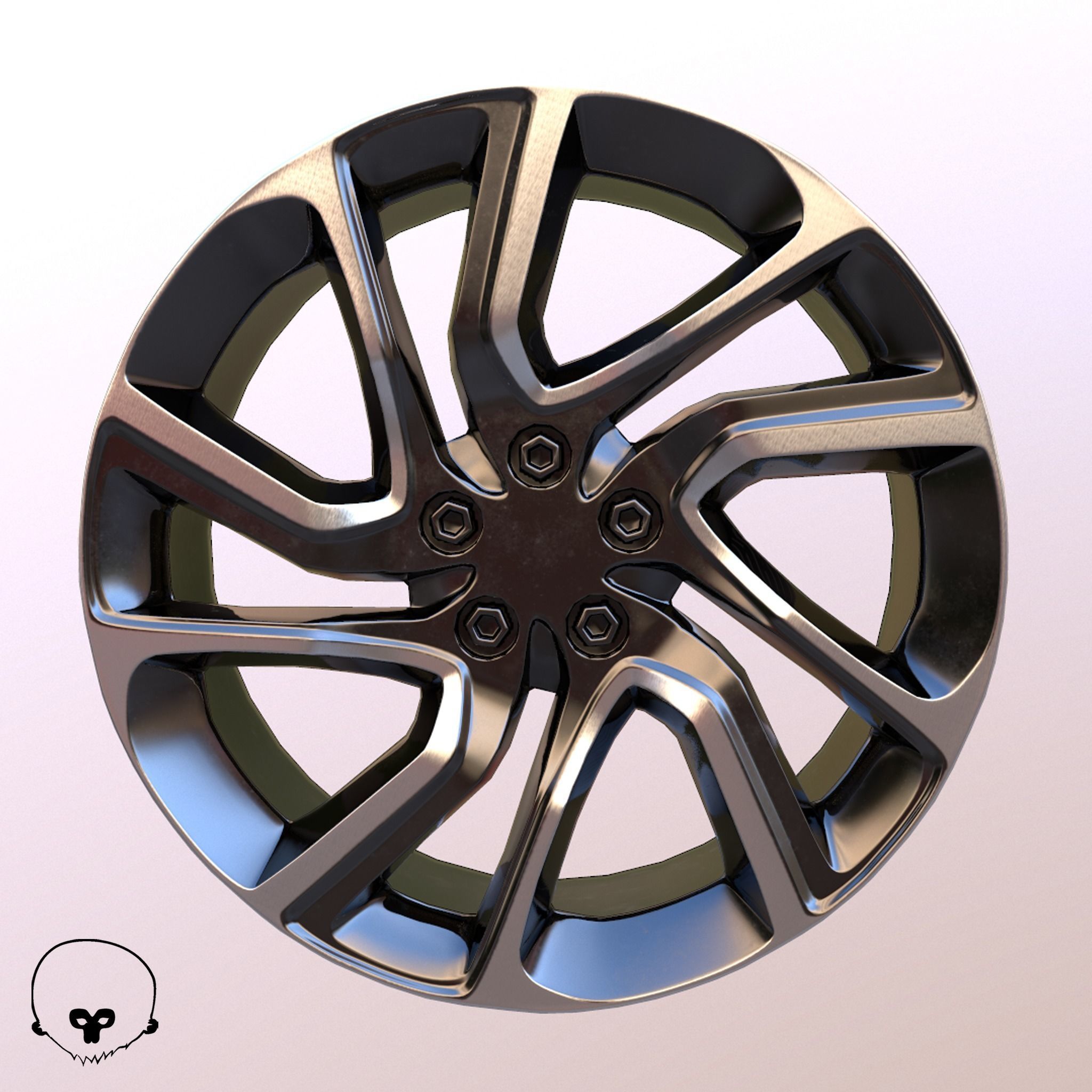 Sport Car Rim 3 Game-Ready 3D Model Low-poly 3D model_13