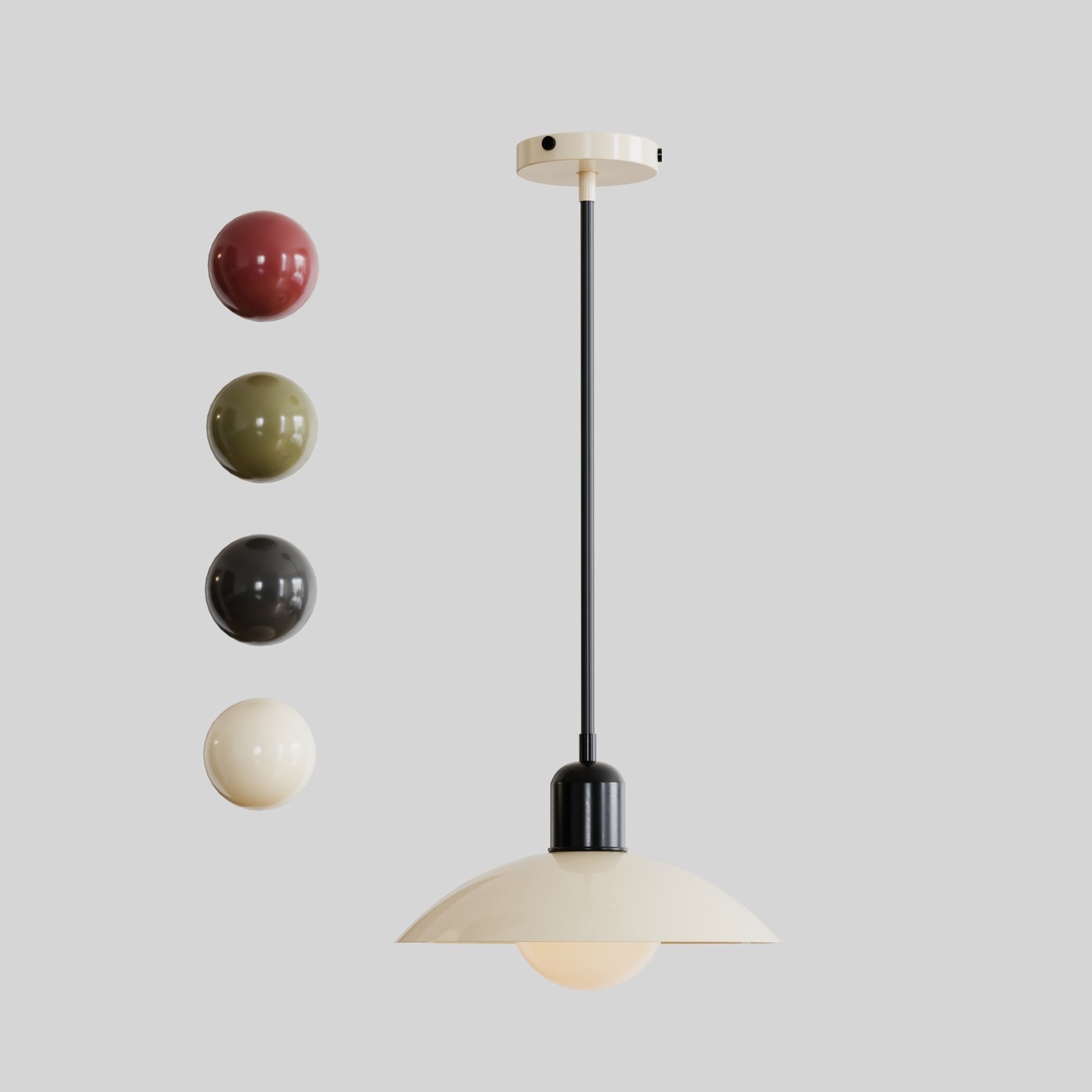Arundel Orb Pendant 5 color combination 3D model_5