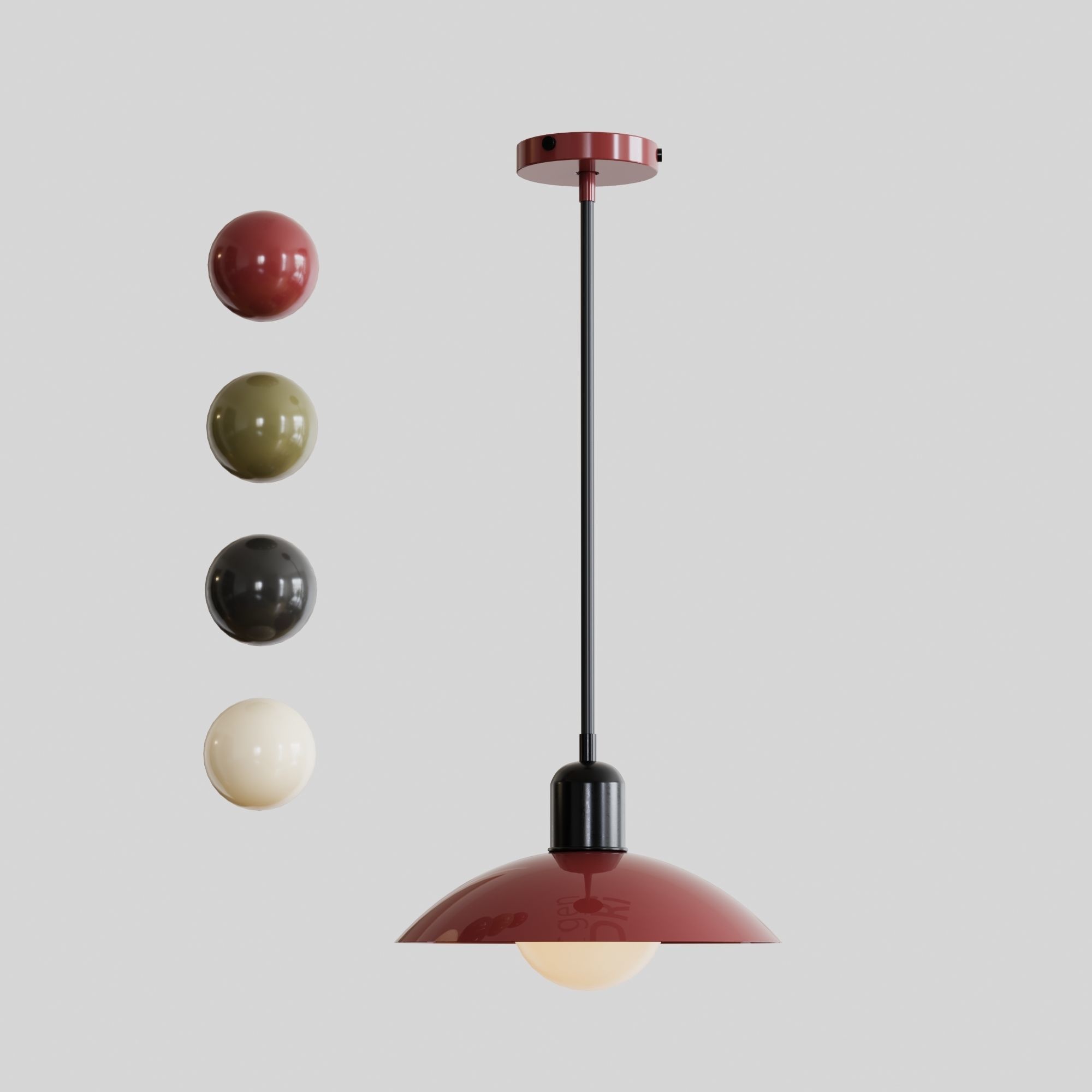 Arundel Orb Pendant 5 color combination 3D model_2