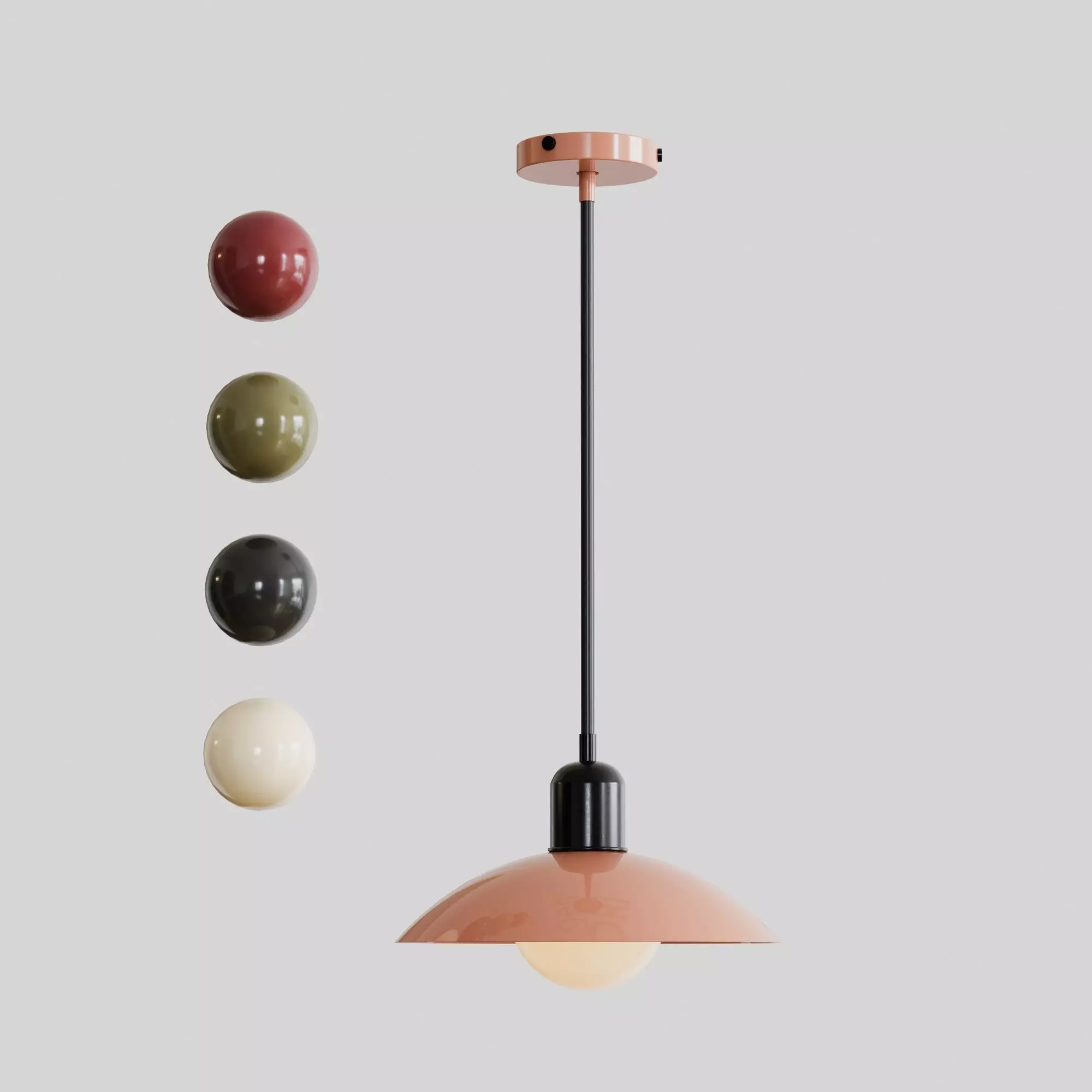 Arundel Orb Pendant 5 color combination 3D model_0