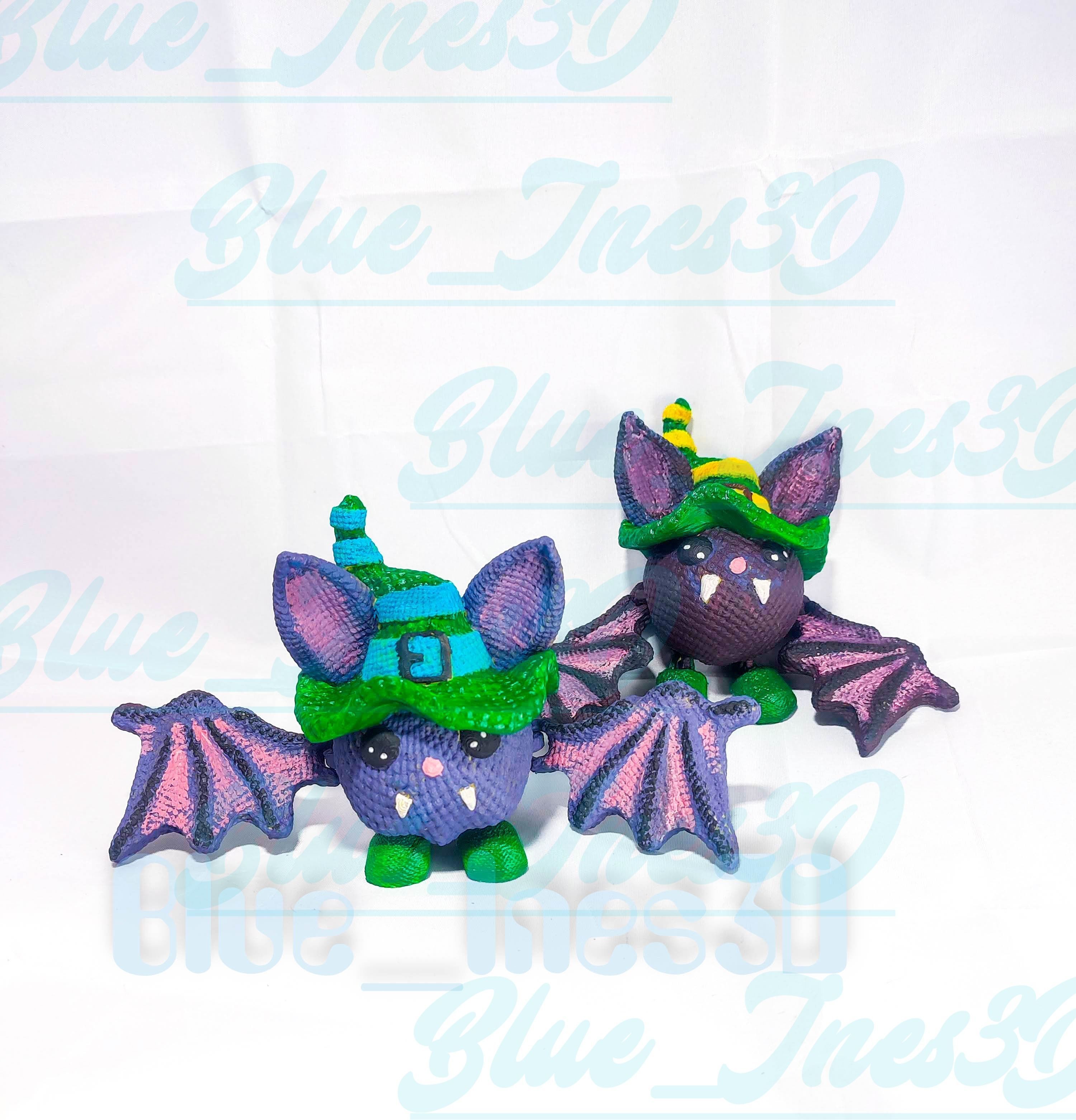CROCHETD KNITTED SPOOKY BAT PRINT IN PLACE 3D print model_4