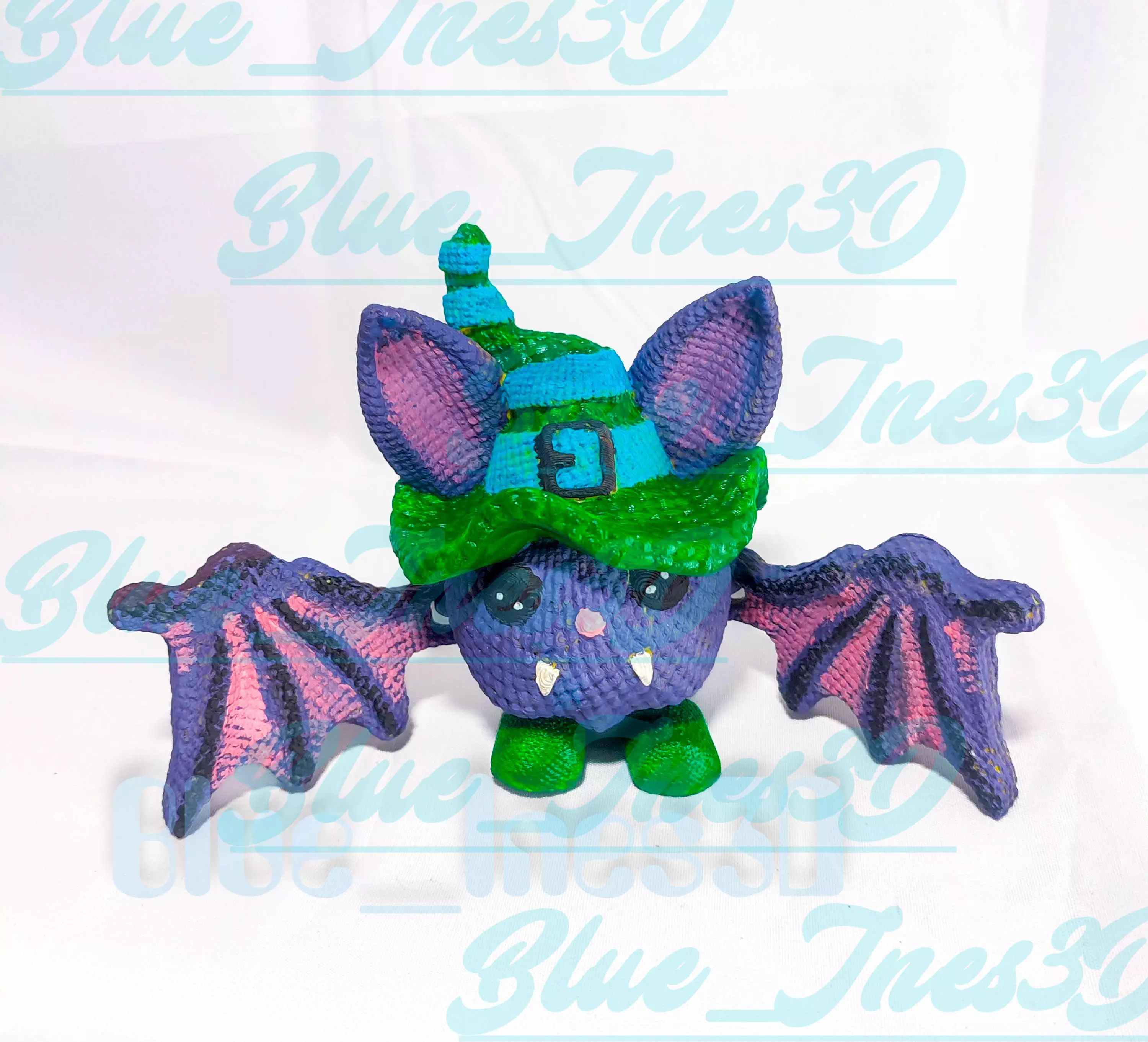 CROCHETD KNITTED SPOOKY BAT PRINT IN PLACE 3D print model_0