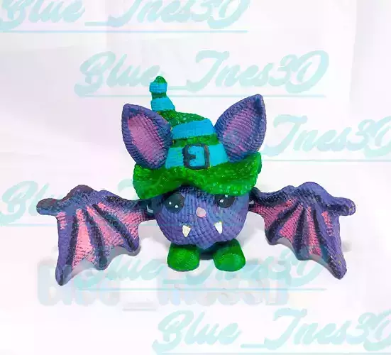 CROCHETD KNITTED SPOOKY BAT PRINT IN PLACE 3D print model CROCHETD KNITTED SPOOKY BAT PRINT IN PLACE 3D print model