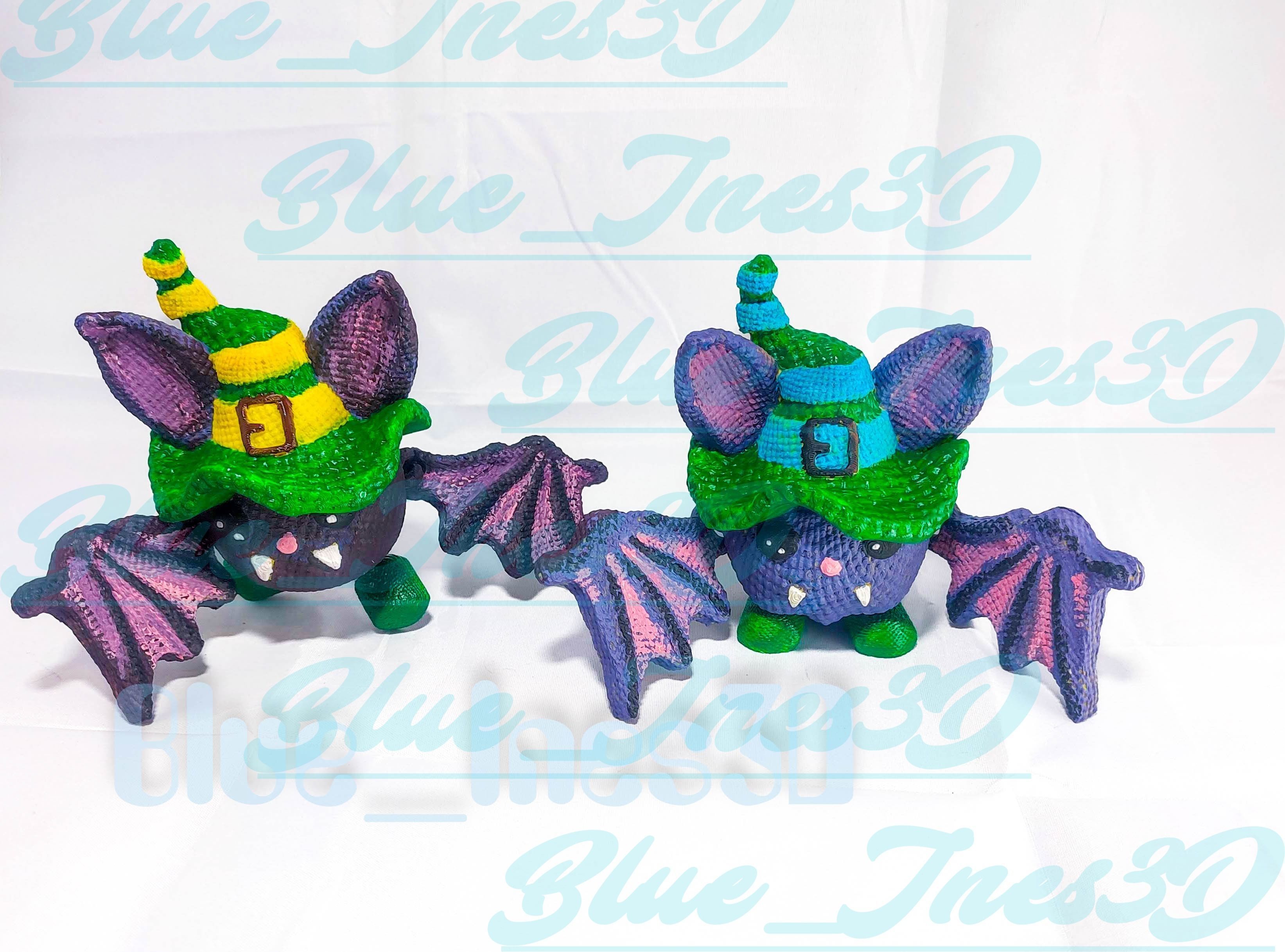 CROCHETD KNITTED SPOOKY BAT PRINT IN PLACE 3D print model_7