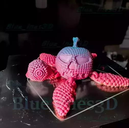 KNITTED POISON APPLE TURTLE ARTICULATED