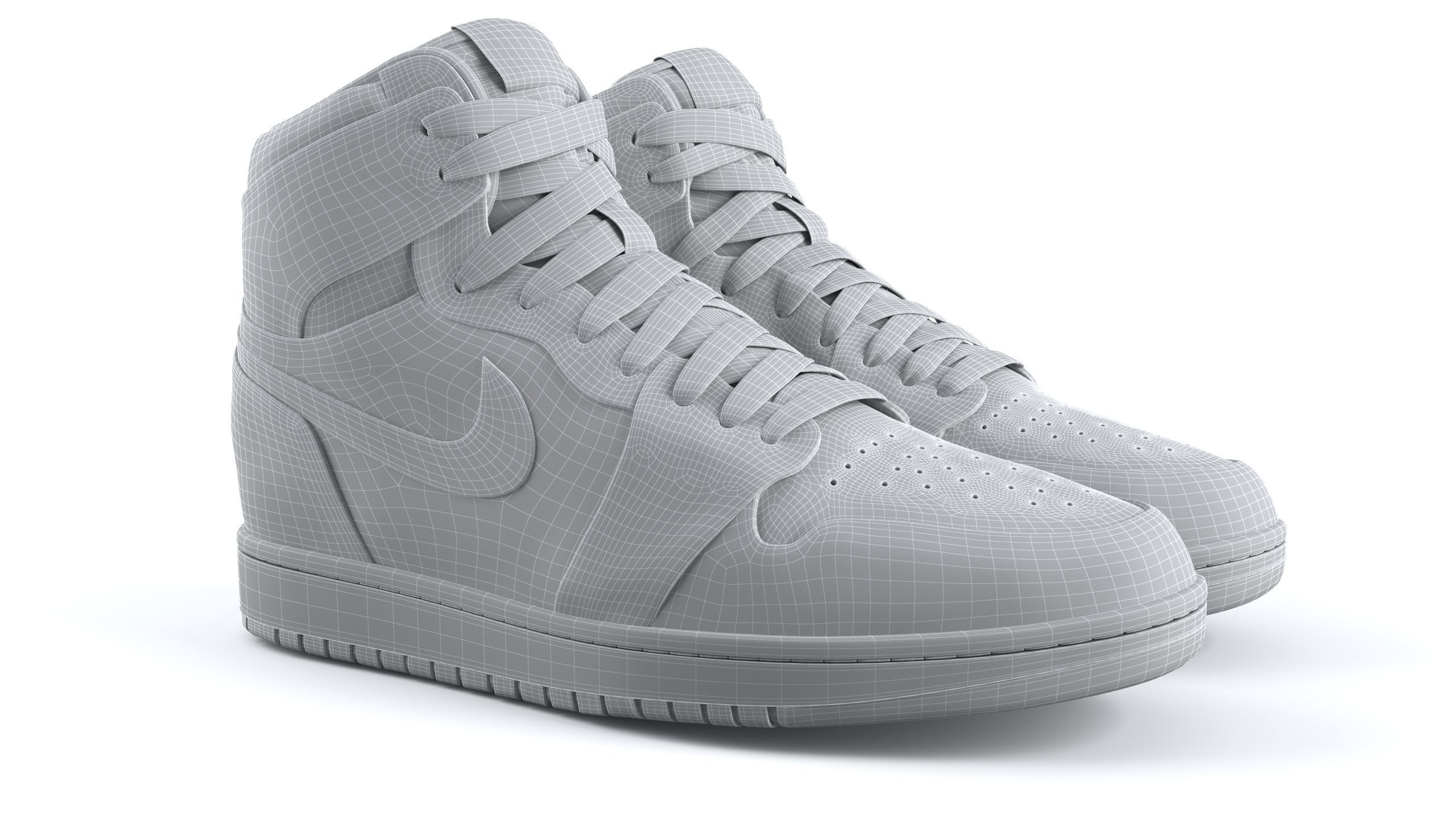 Jordan 1 Retro PBR Low-poly 3D model_14