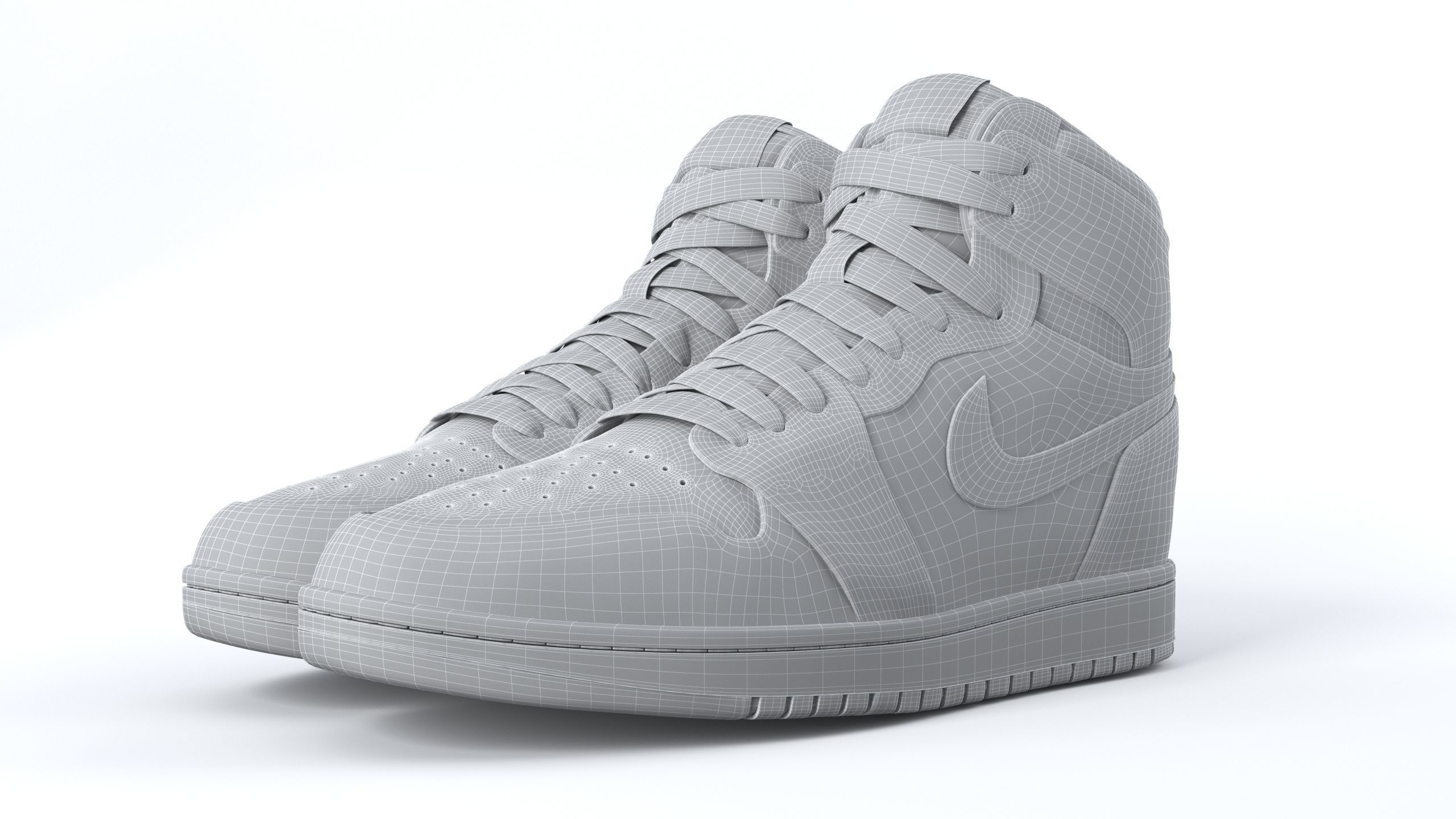 Jordan 1 Retro PBR Low-poly 3D model_11