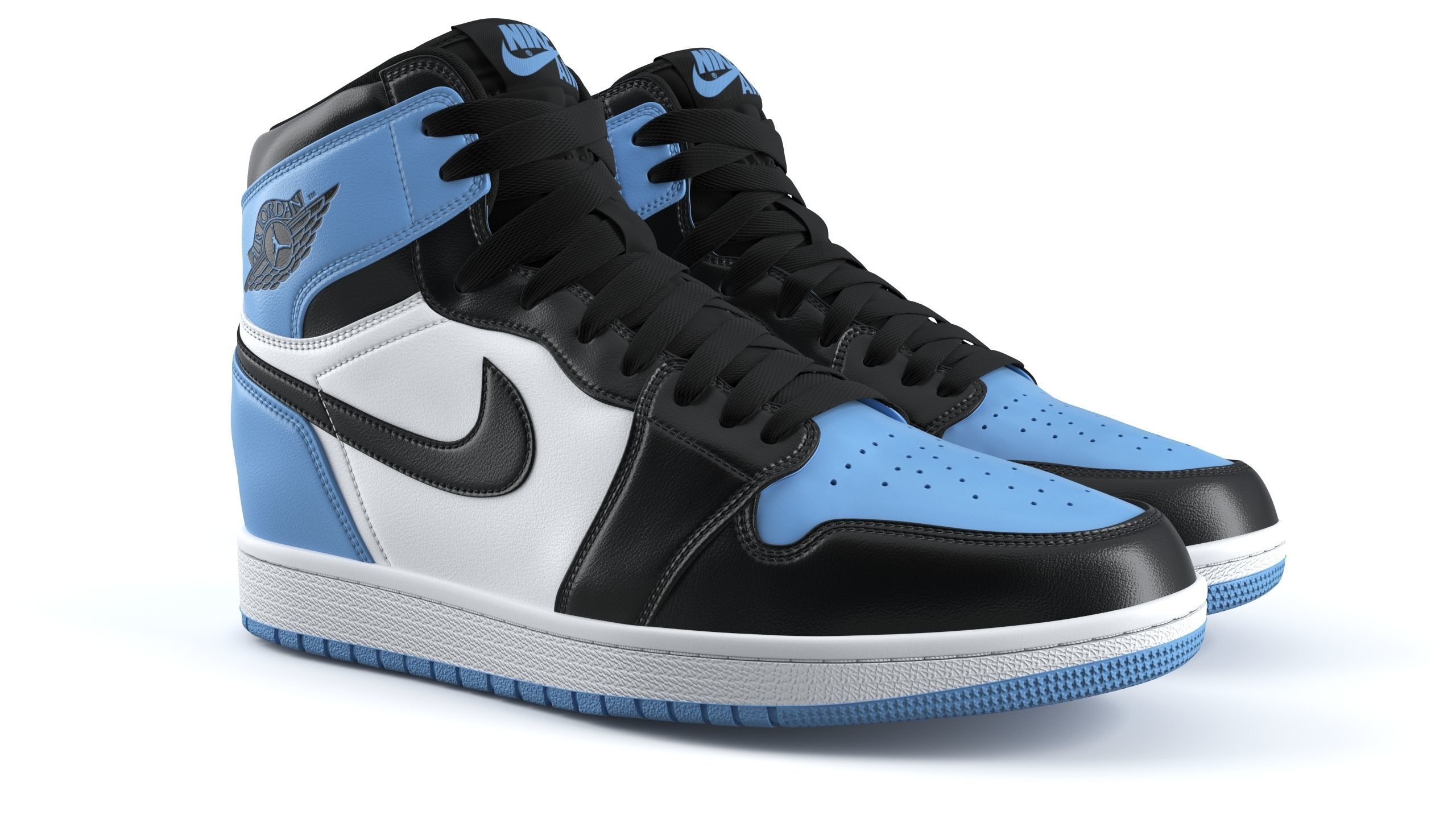 Jordan 1 Retro PBR Low-poly 3D model_1