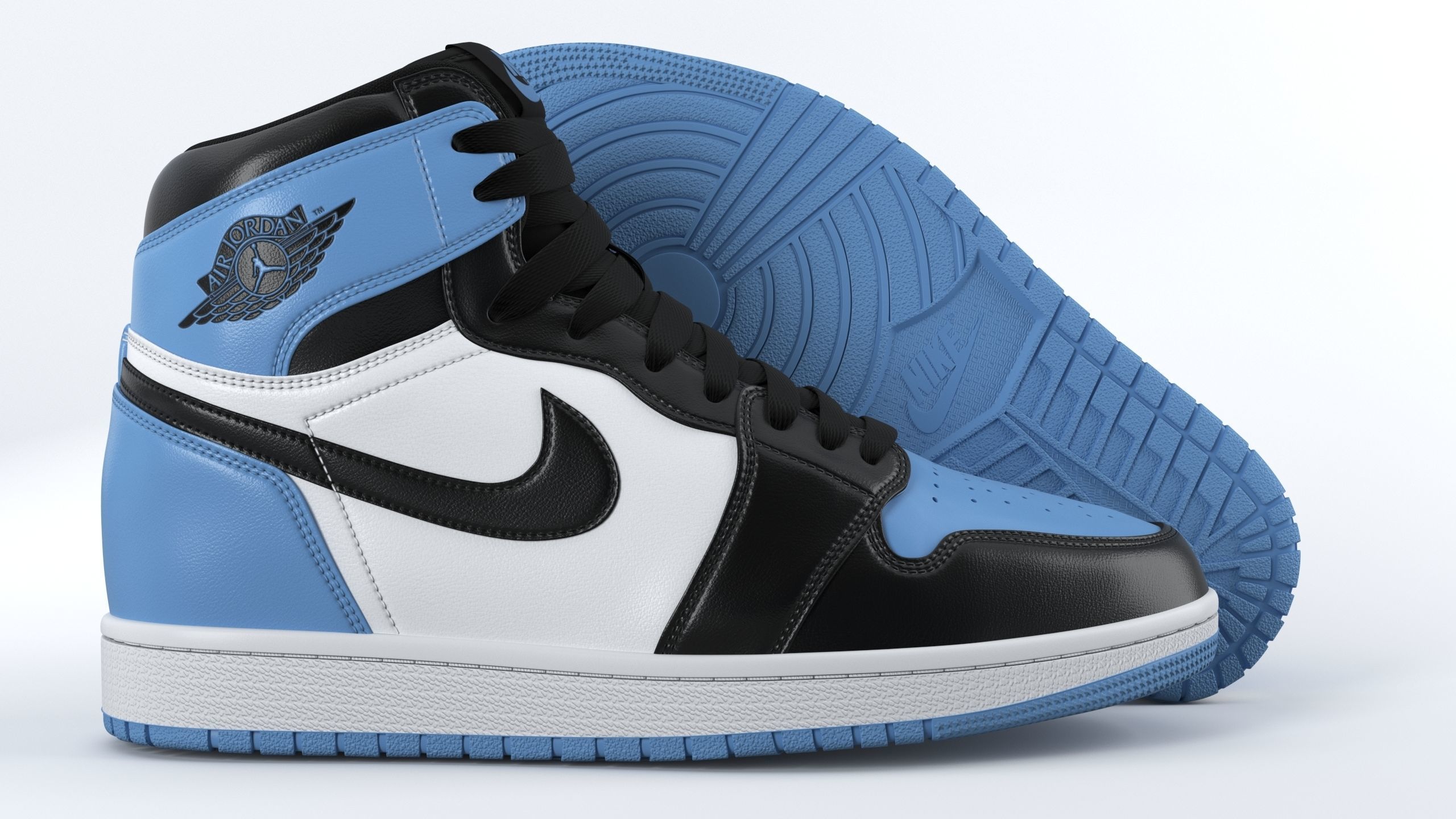 Jordan 1 Retro PBR Low-poly 3D model_10